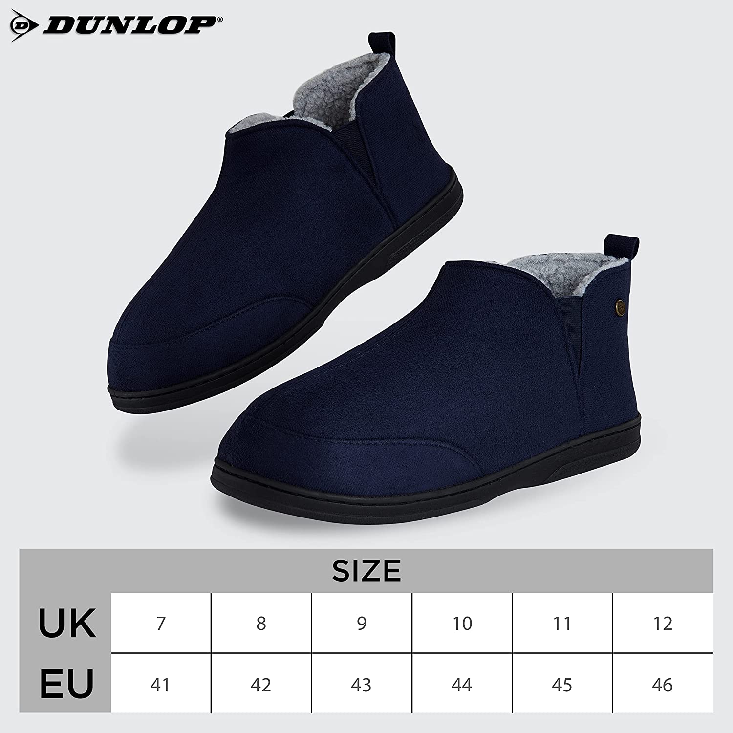 Dunlop Men's Slippers, Memory Foam Boot Slippers with Rubber Sole, Gifts for Men - Image 15