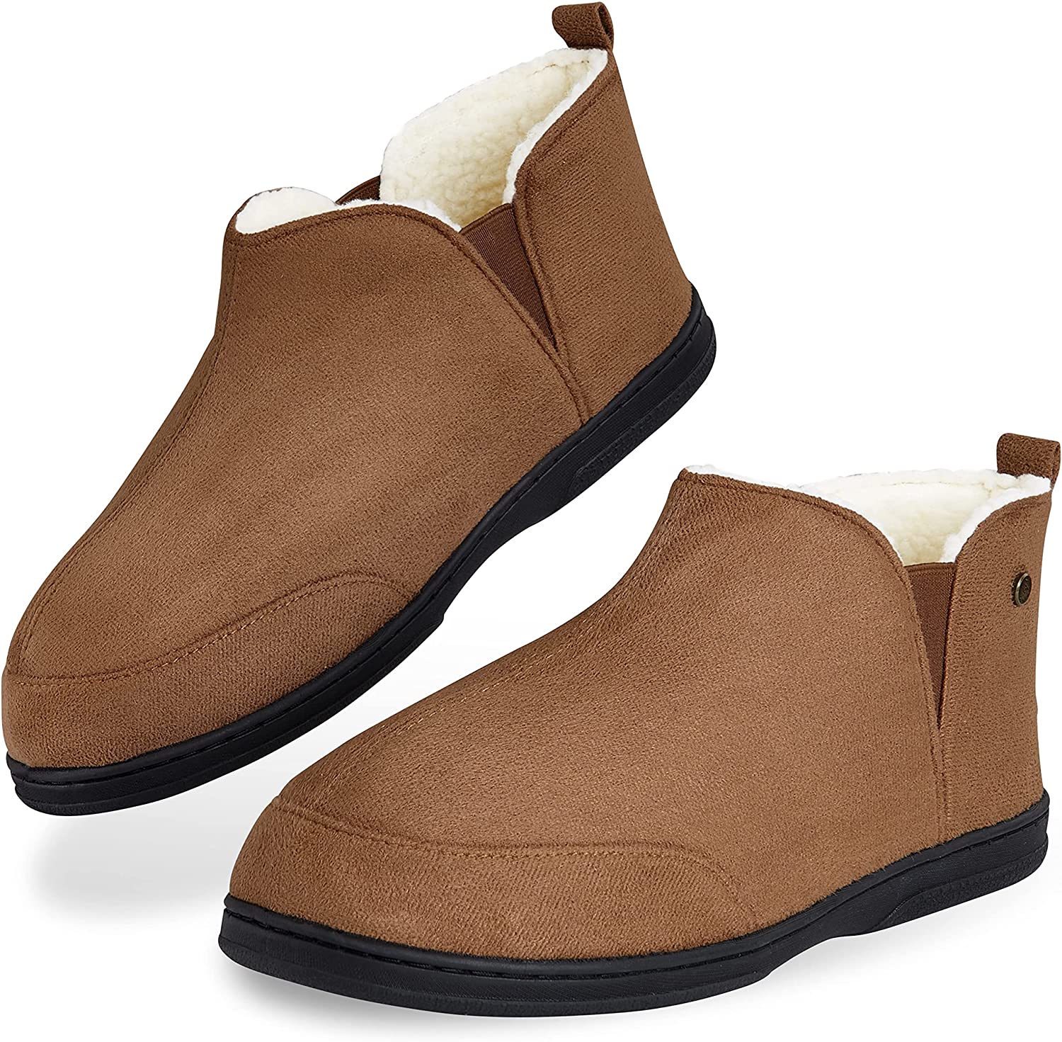 Dunlop Men's Slippers, Memory Foam Boot Slippers with Rubber Sole, Gifts for Men - Image 2