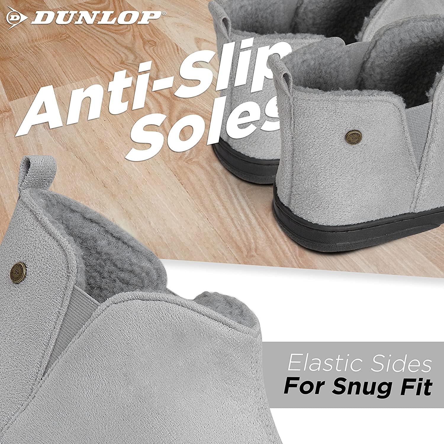Dunlop Men's Slippers, Memory Foam Boot Slippers with Rubber Sole, Gifts for Men - Image 20