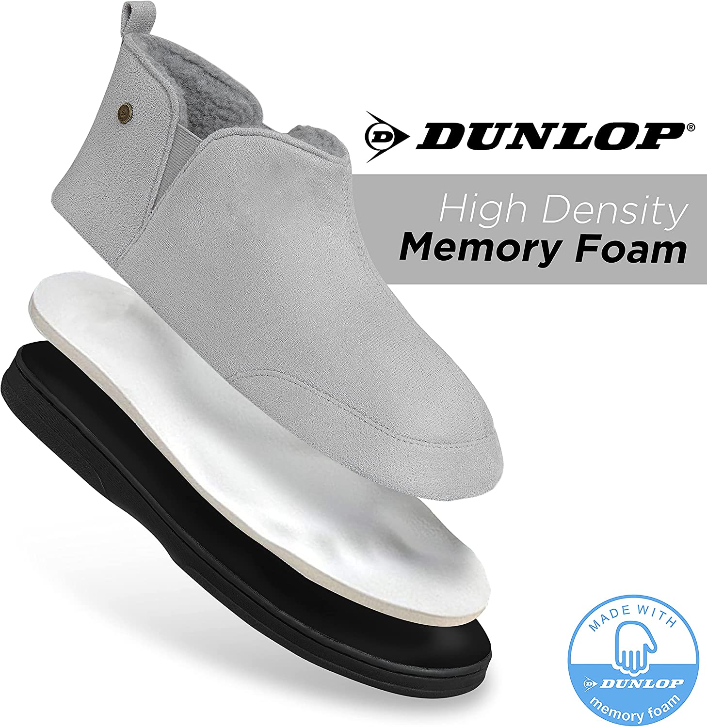 Dunlop Men's Slippers, Memory Foam Boot Slippers with Rubber Sole, Gifts for Men - Image 21
