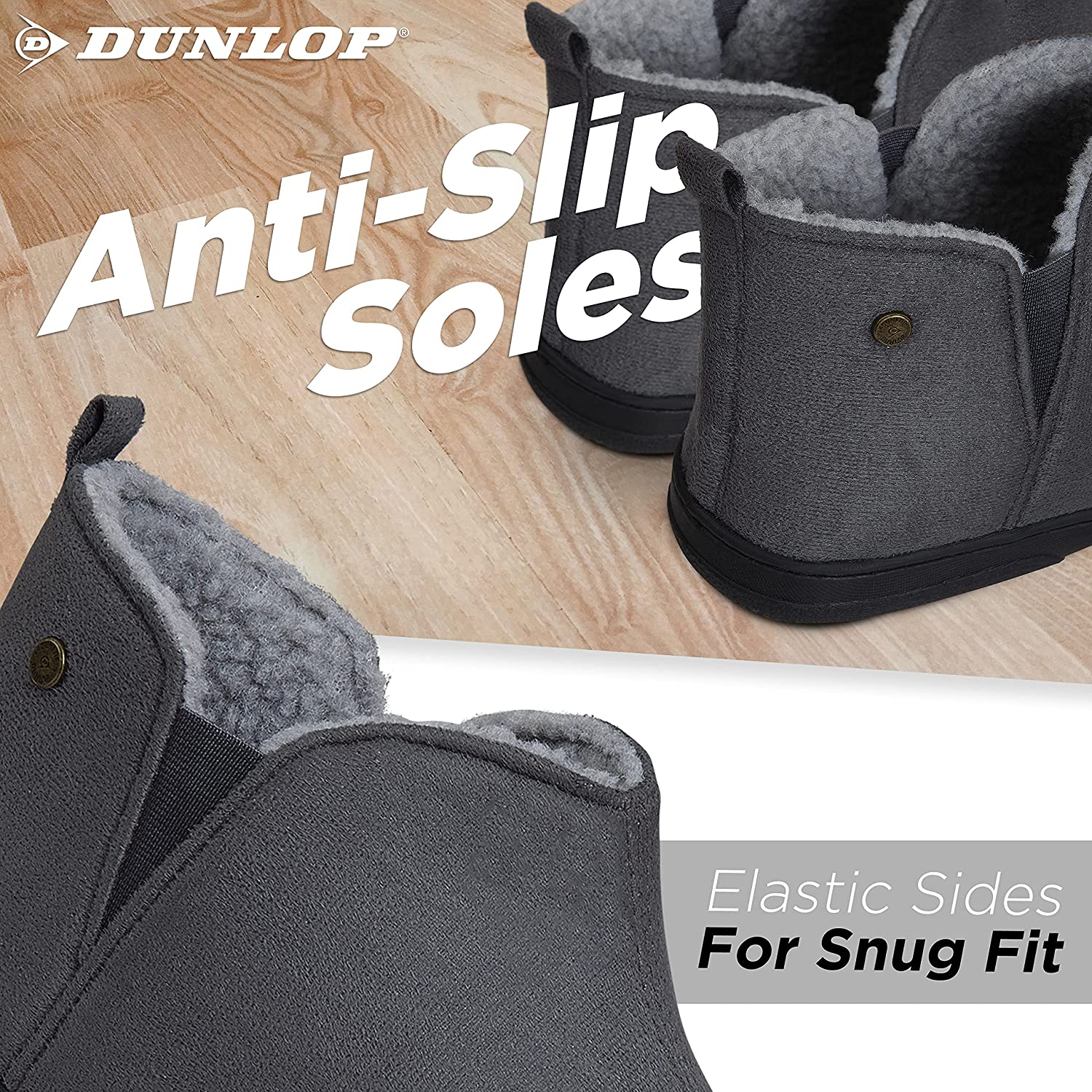 Dunlop Men's Slippers, Memory Foam Boot Slippers with Rubber Sole, Gifts for Men - Image 27