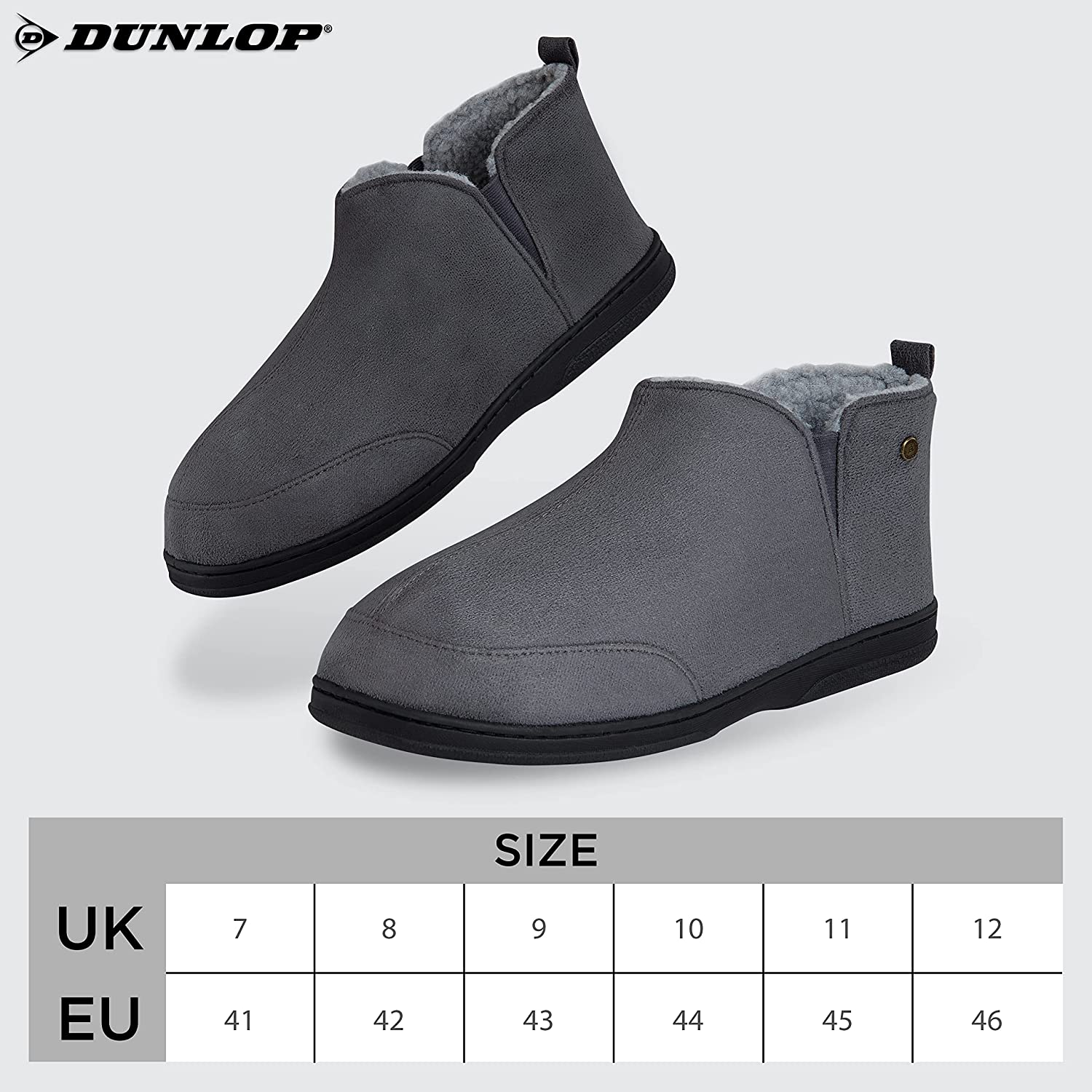 Dunlop Men's Slippers, Memory Foam Boot Slippers with Rubber Sole, Gifts for Men - Image 29