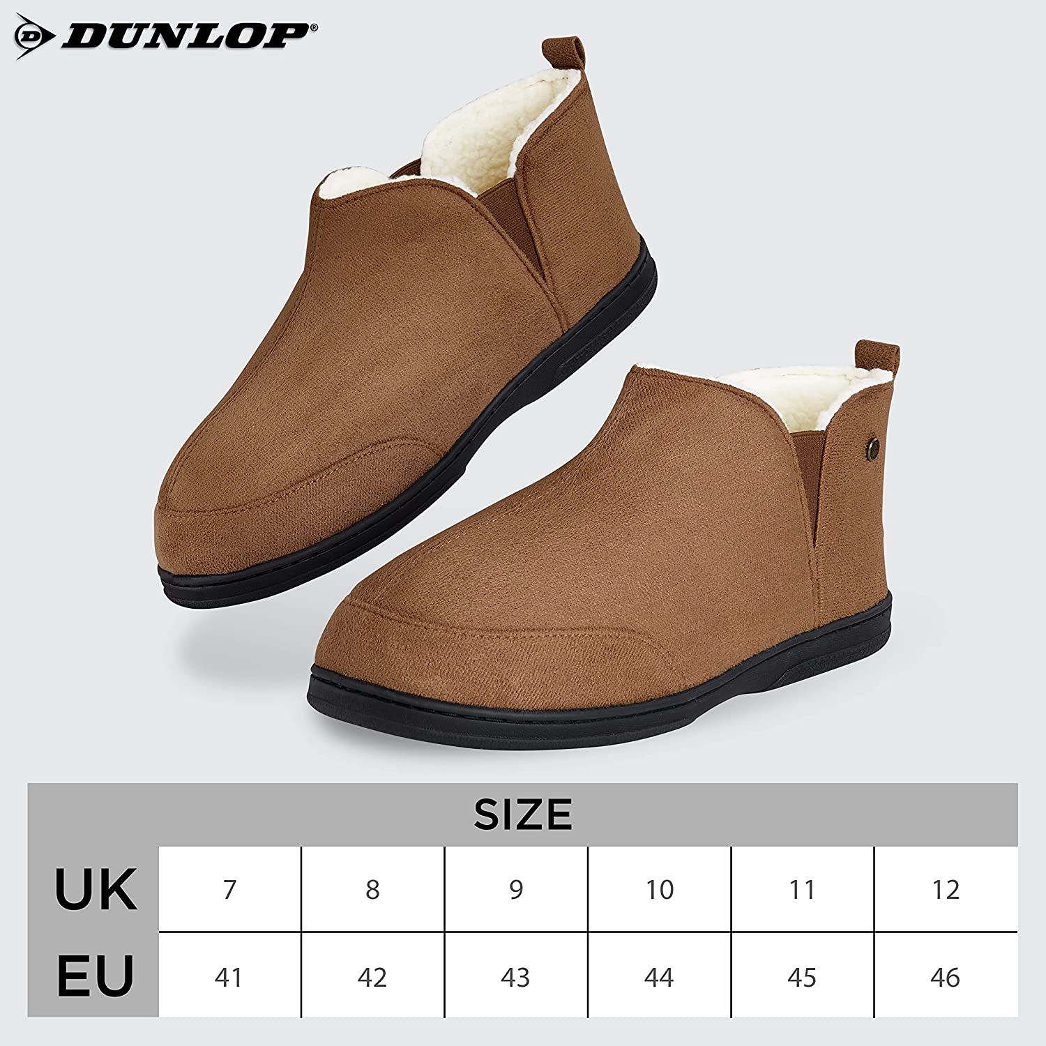 Dunlop Men's Slippers, Memory Foam Boot Slippers with Rubber Sole, Gifts for Men - Image 8