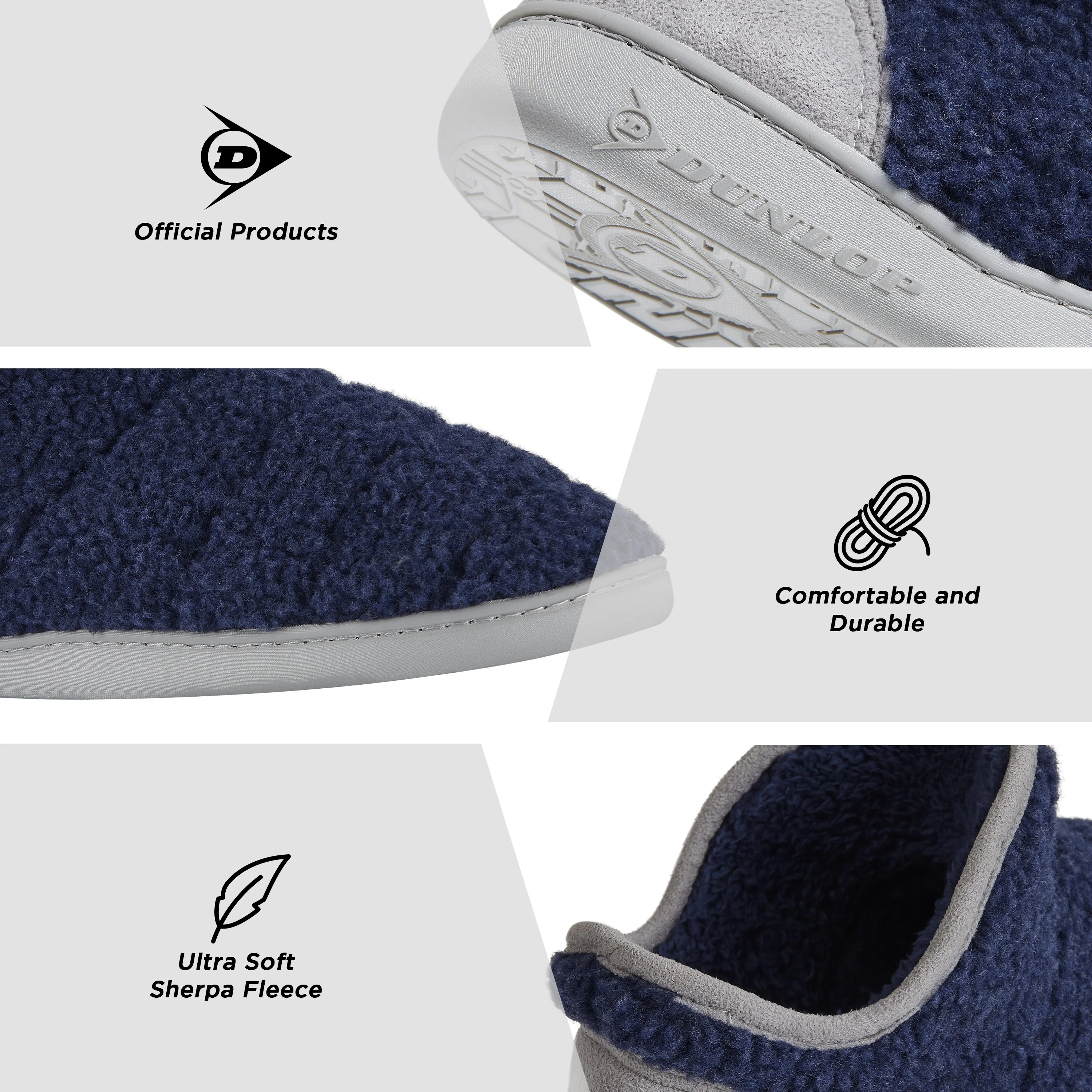 Dunlop Men's Slippers, Memory Foam Boot Slippers with Rubber Sole, Gifts for Men - Image 10