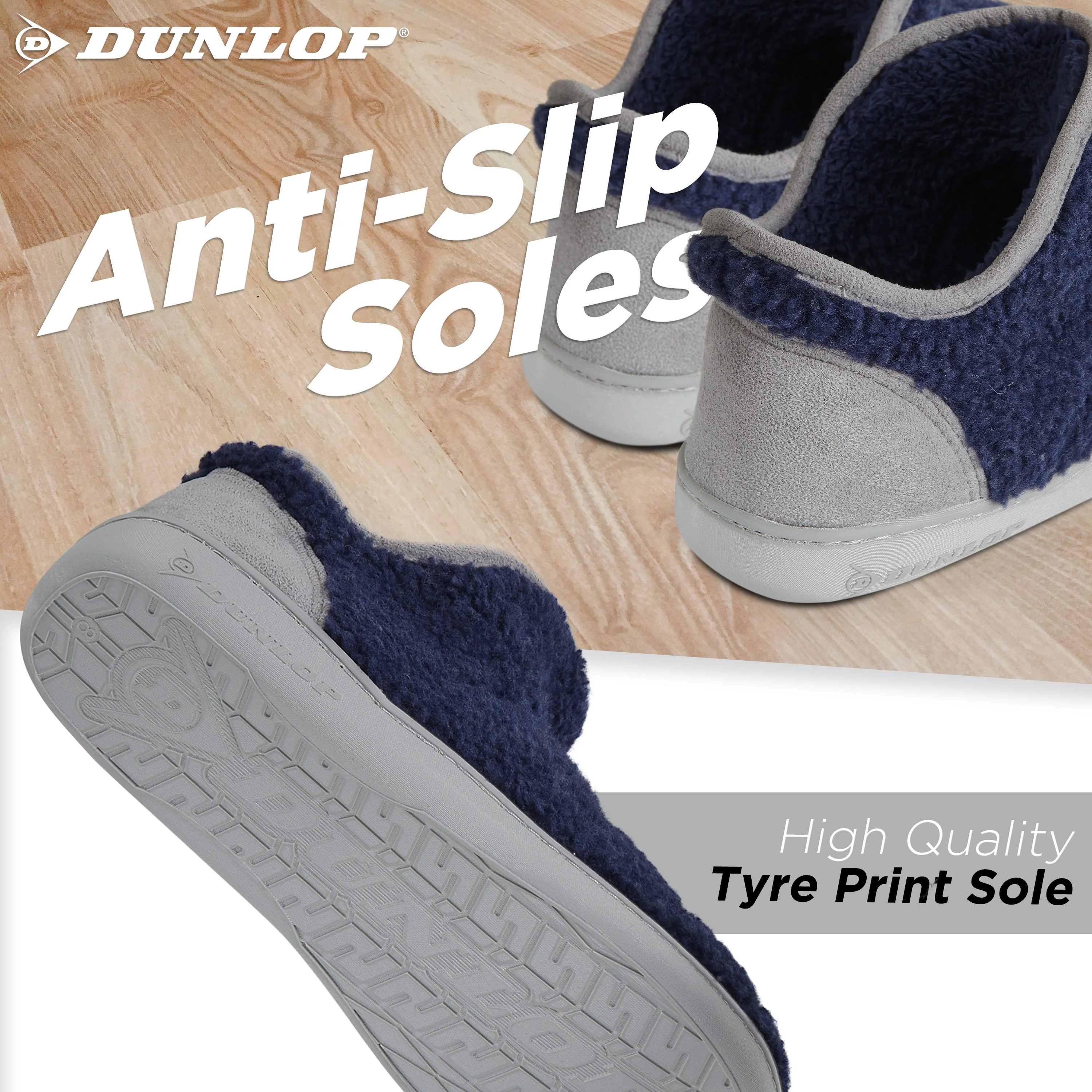 Dunlop Men's Slippers, Memory Foam Boot Slippers with Rubber Sole, Gifts for Men - Image 11