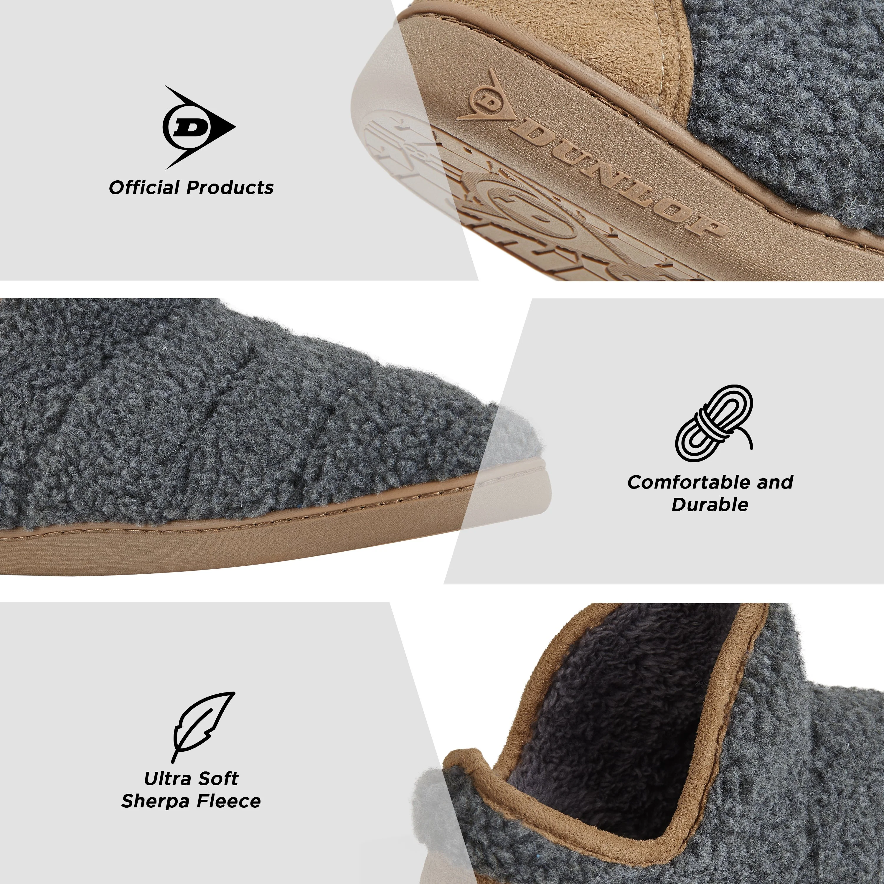 Dunlop Men's Slippers, Memory Foam Boot Slippers with Rubber Sole, Gifts for Men - Image 16