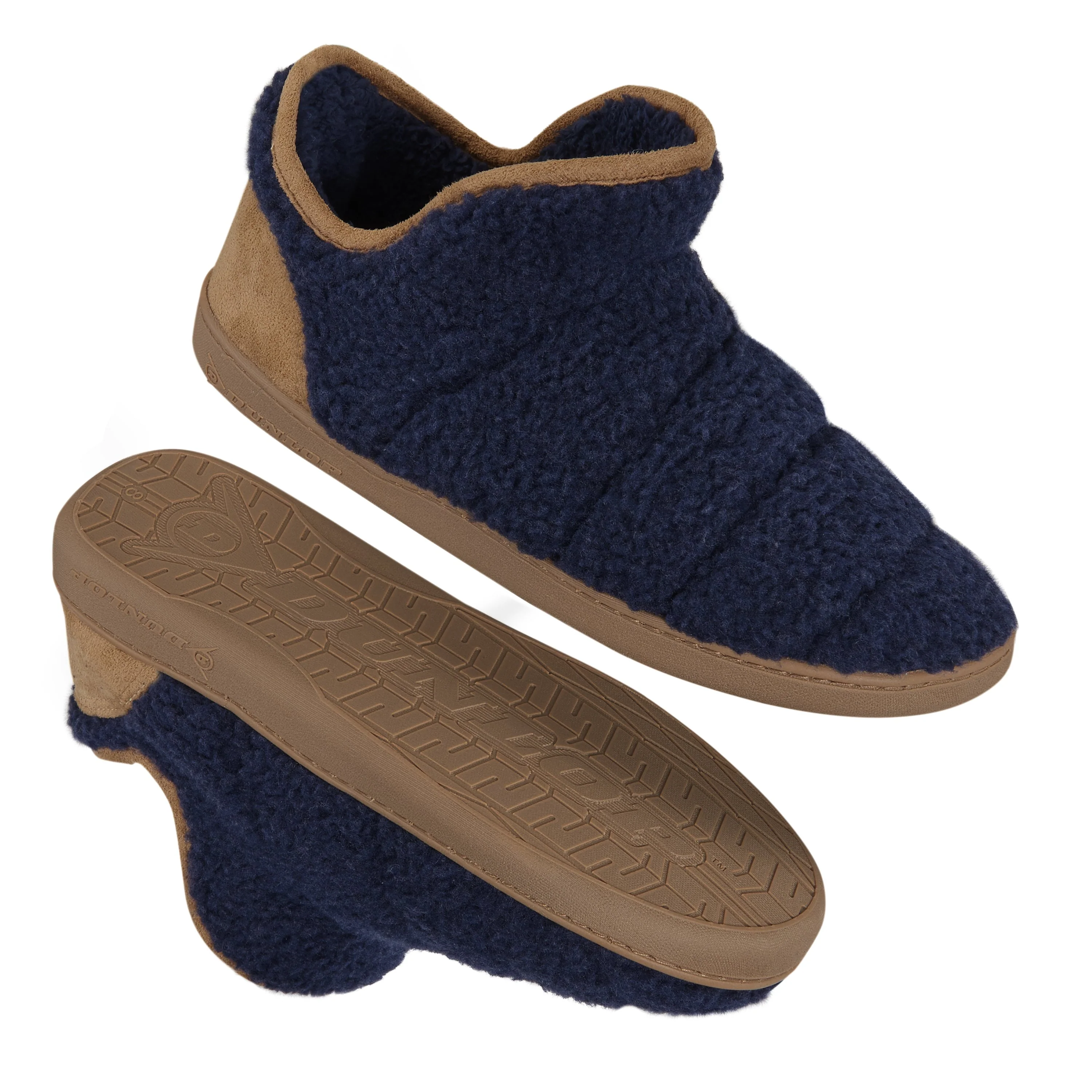 Dunlop Men's Slippers, Memory Foam Boot Slippers with Rubber Sole, Gifts for Men - Image 2