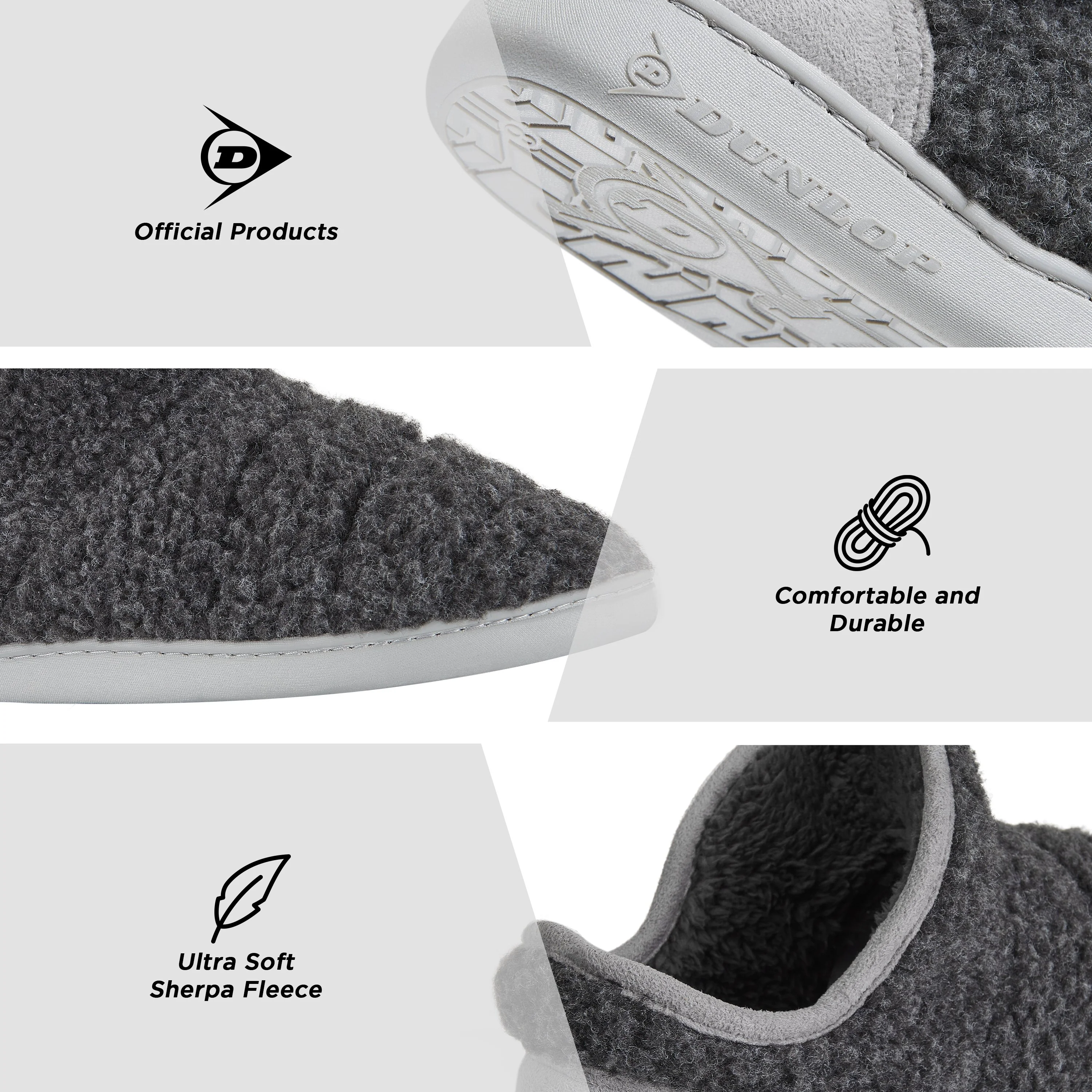 Dunlop Men's Slippers, Memory Foam Boot Slippers with Rubber Sole, Gifts for Men - Image 23