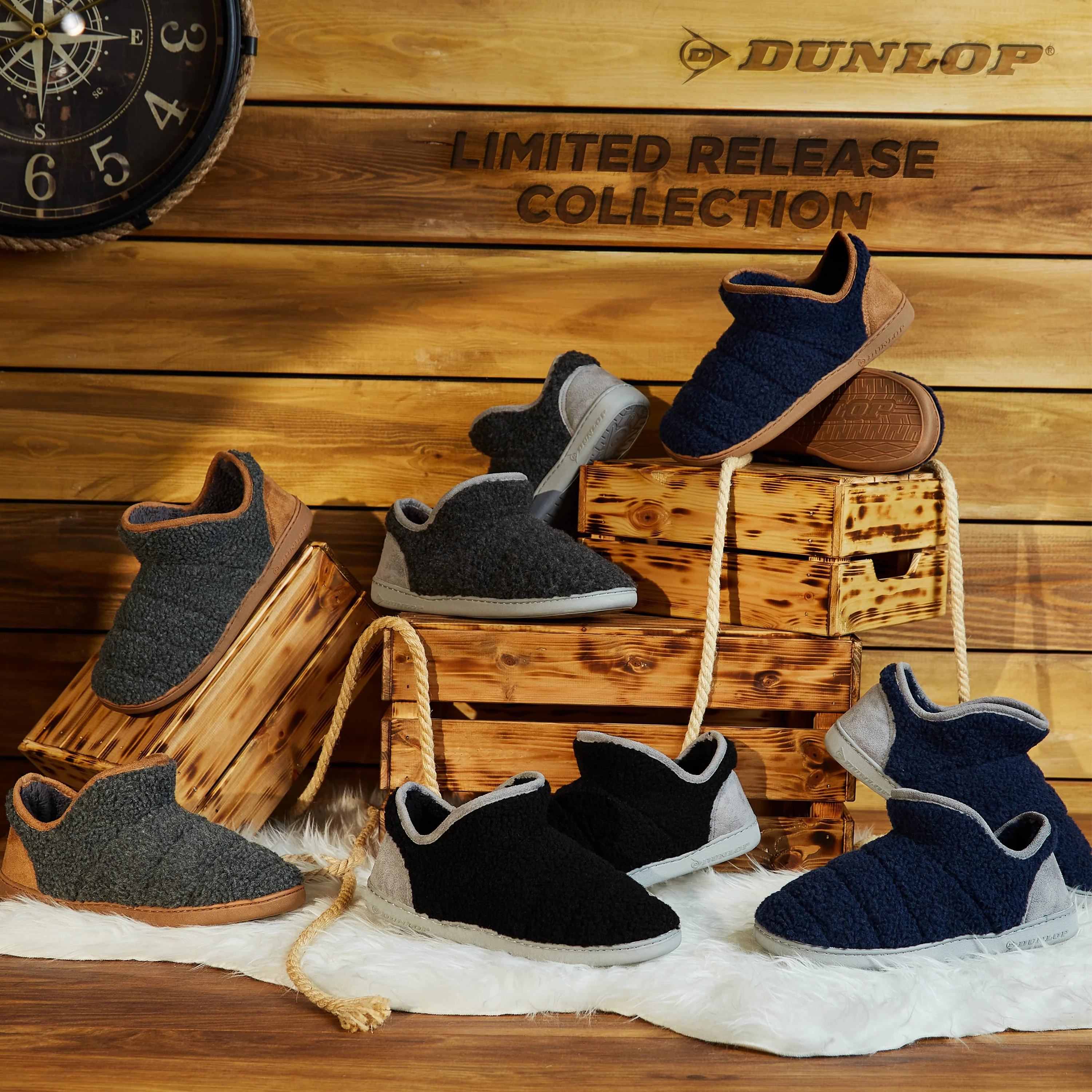 Dunlop Men's Slippers, Memory Foam Boot Slippers with Rubber Sole, Gifts for Men - Image 28