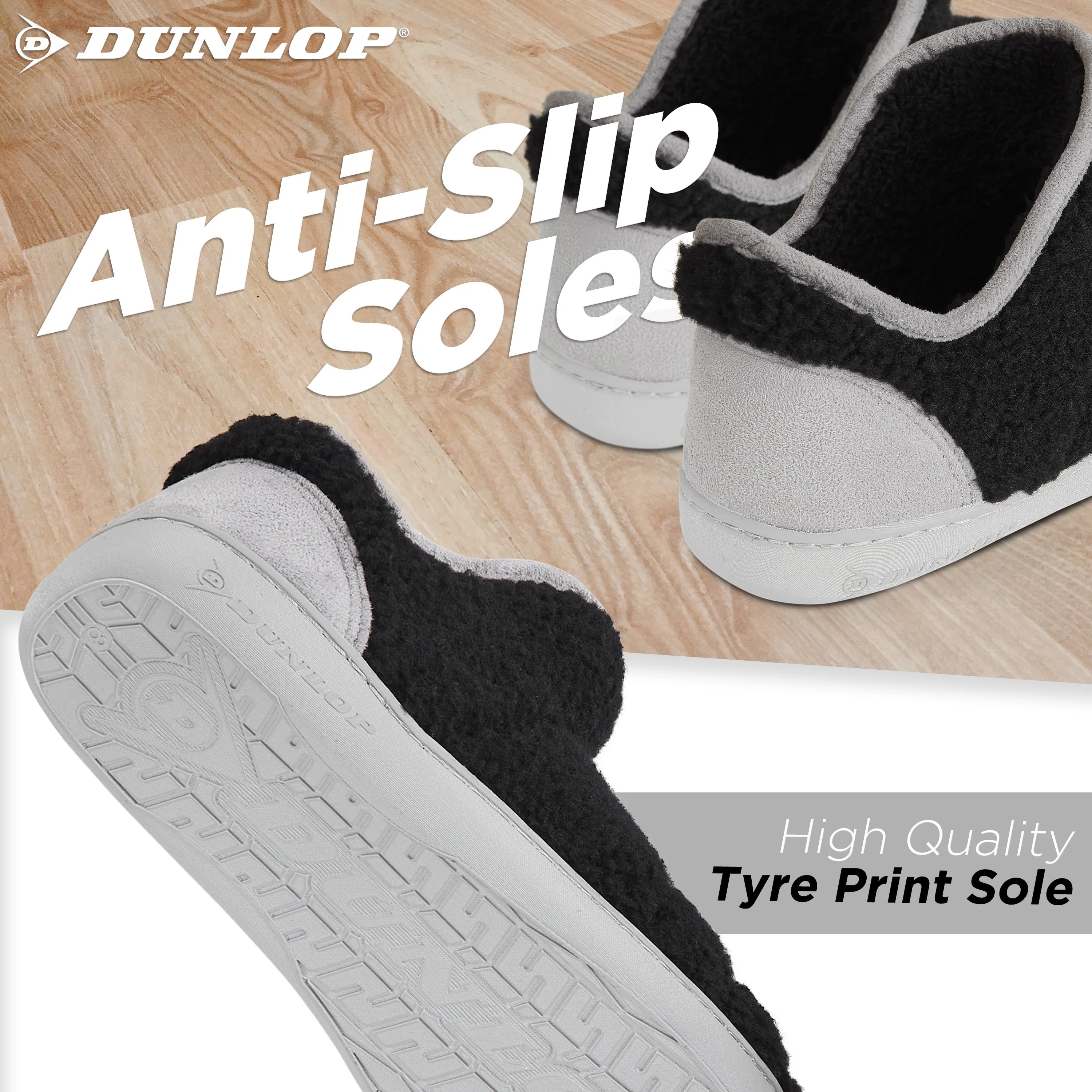 Dunlop Men's Slippers, Memory Foam Boot Slippers with Rubber Sole, Gifts for Men - Image 31