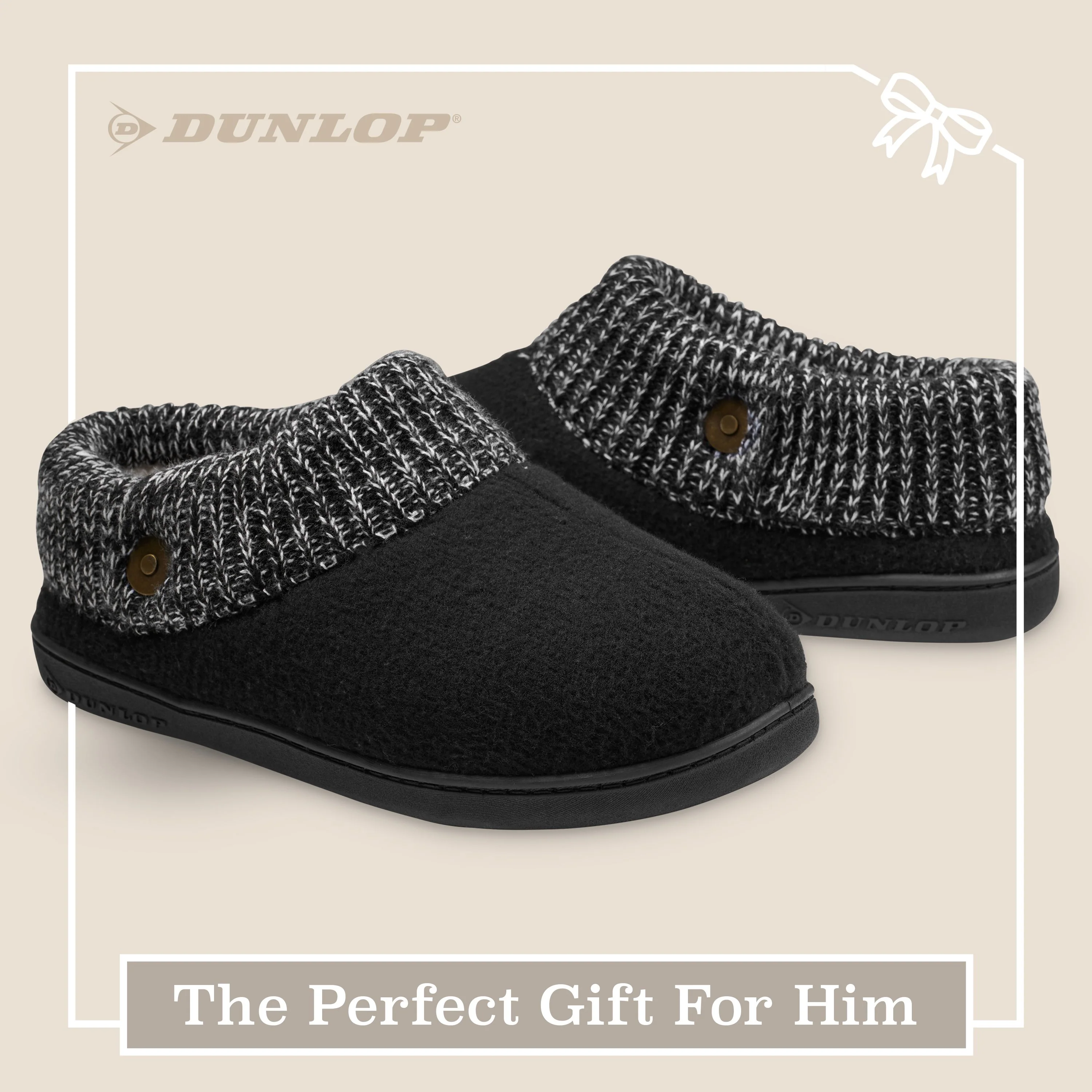 Dunlop Mens Slippers, Memory Foam Slippers, Indoor Outdoor House Shoes Non Slip - Image 3
