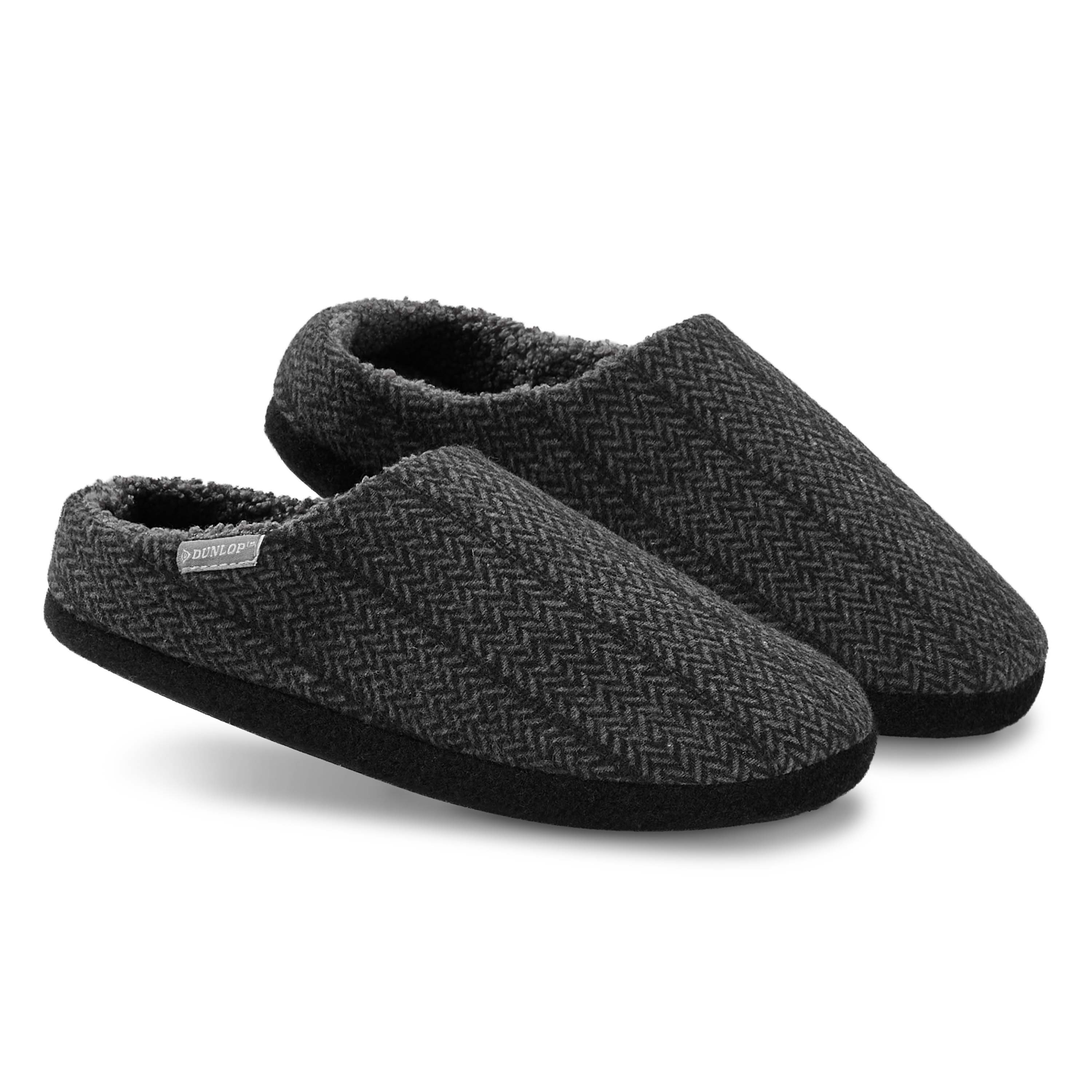 Dunlop Mens Slippers Open Back Memory Foam Fleece Lined Slipper Indoor Outdoor - Image 23