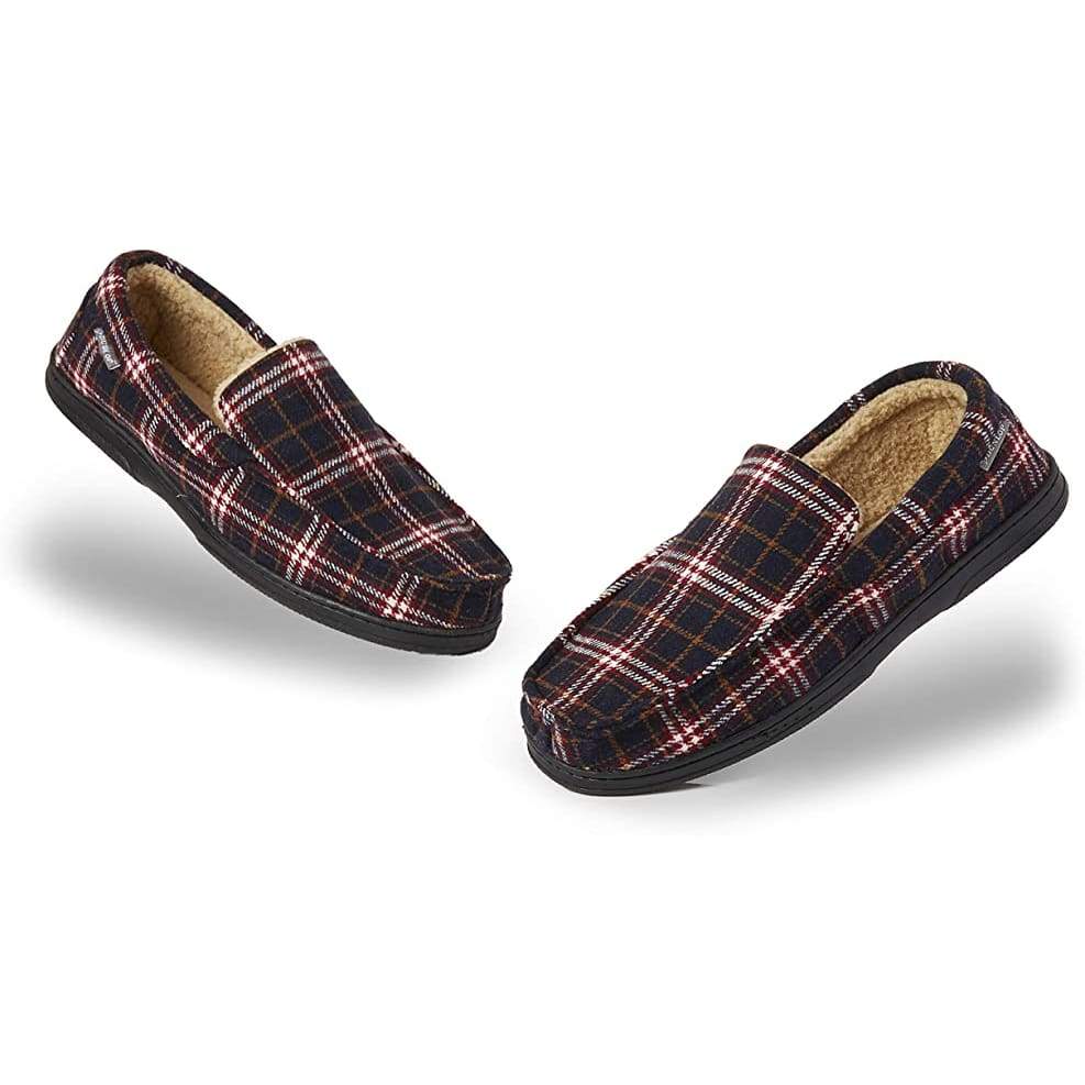 Dunlop Moccasins Loafers Faux Sheepskin Slippers with Rubber Sole for Men - Image 2