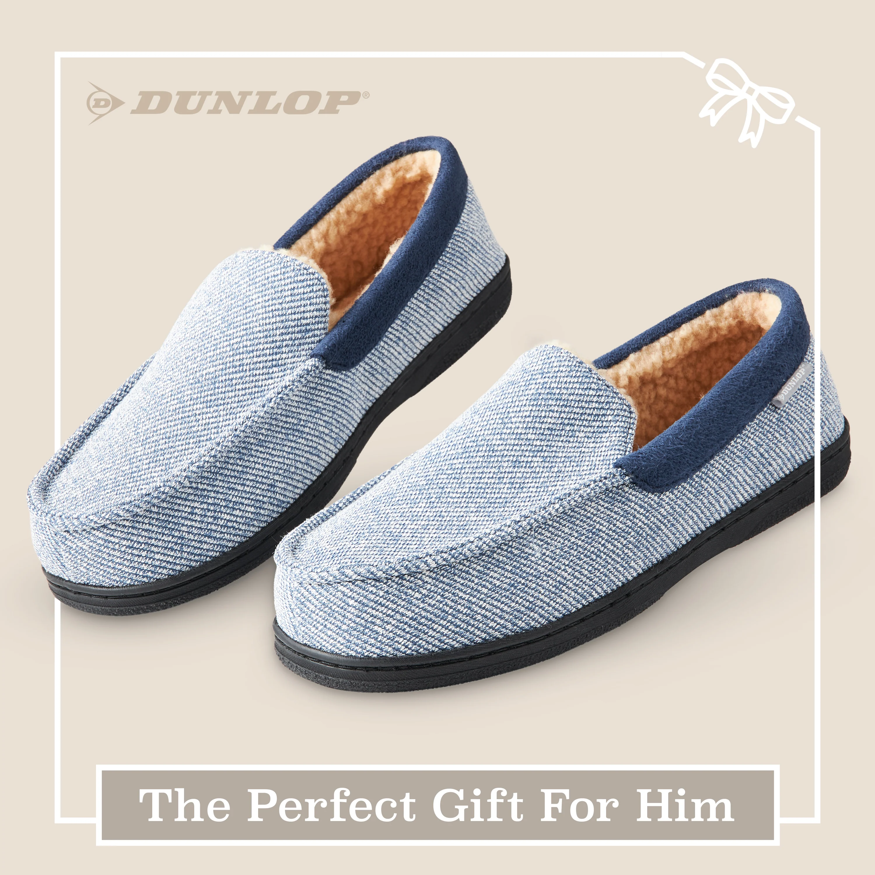 Dunlop Moccasins Slippers for Men With Rubber Sole - Image 3
