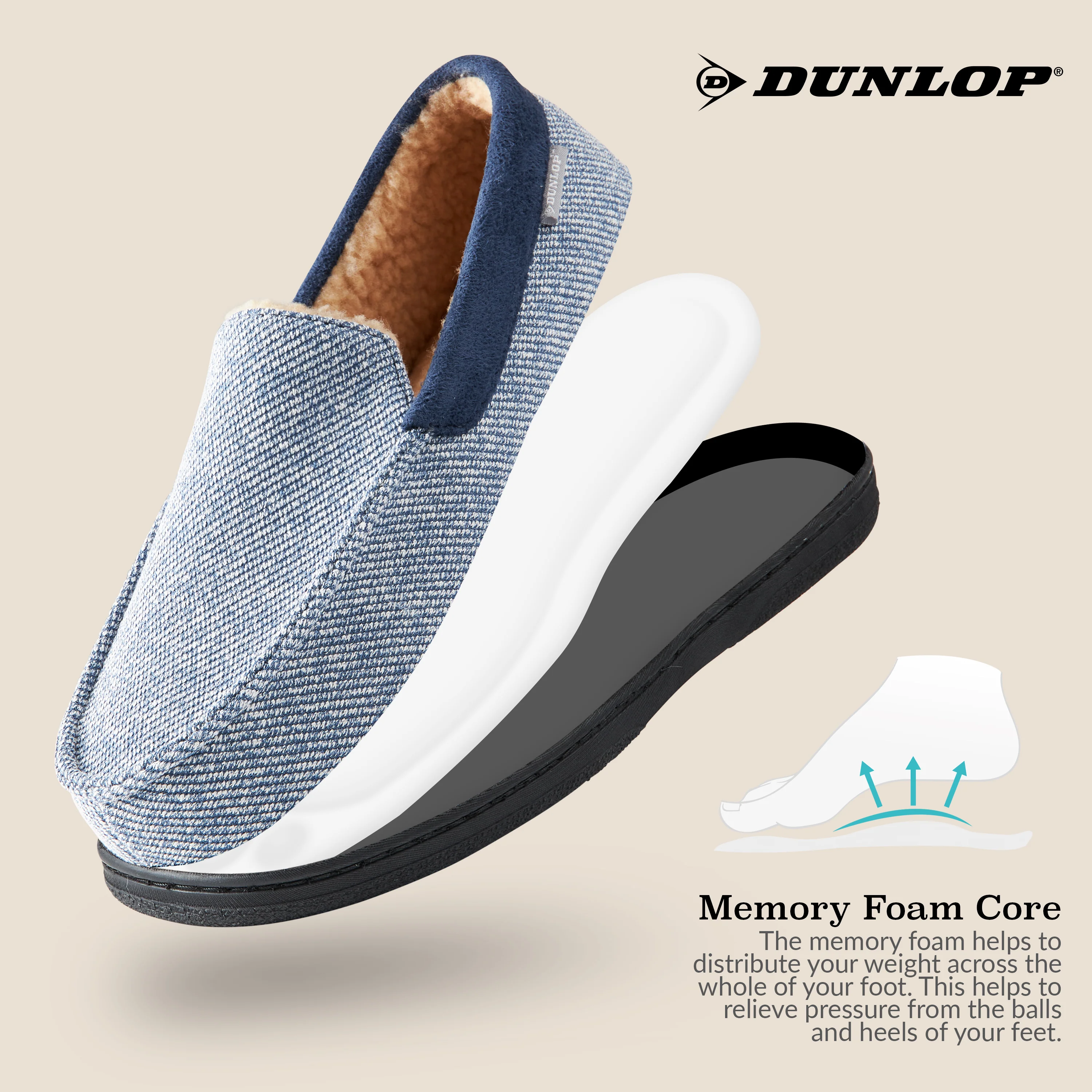 Dunlop Moccasins Slippers for Men With Rubber Sole - Image 5