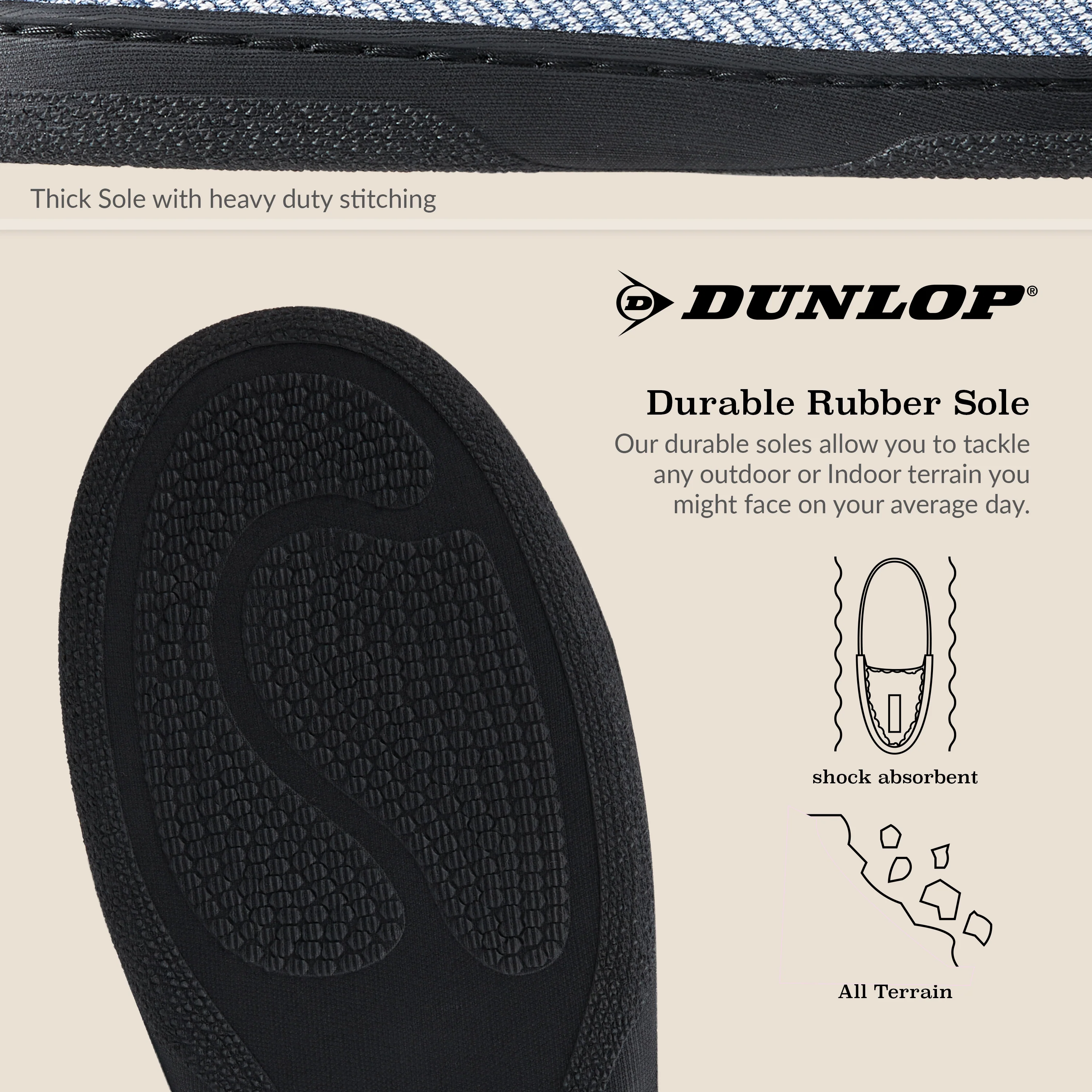 Dunlop Moccasins Slippers for Men With Rubber Sole - Image 6