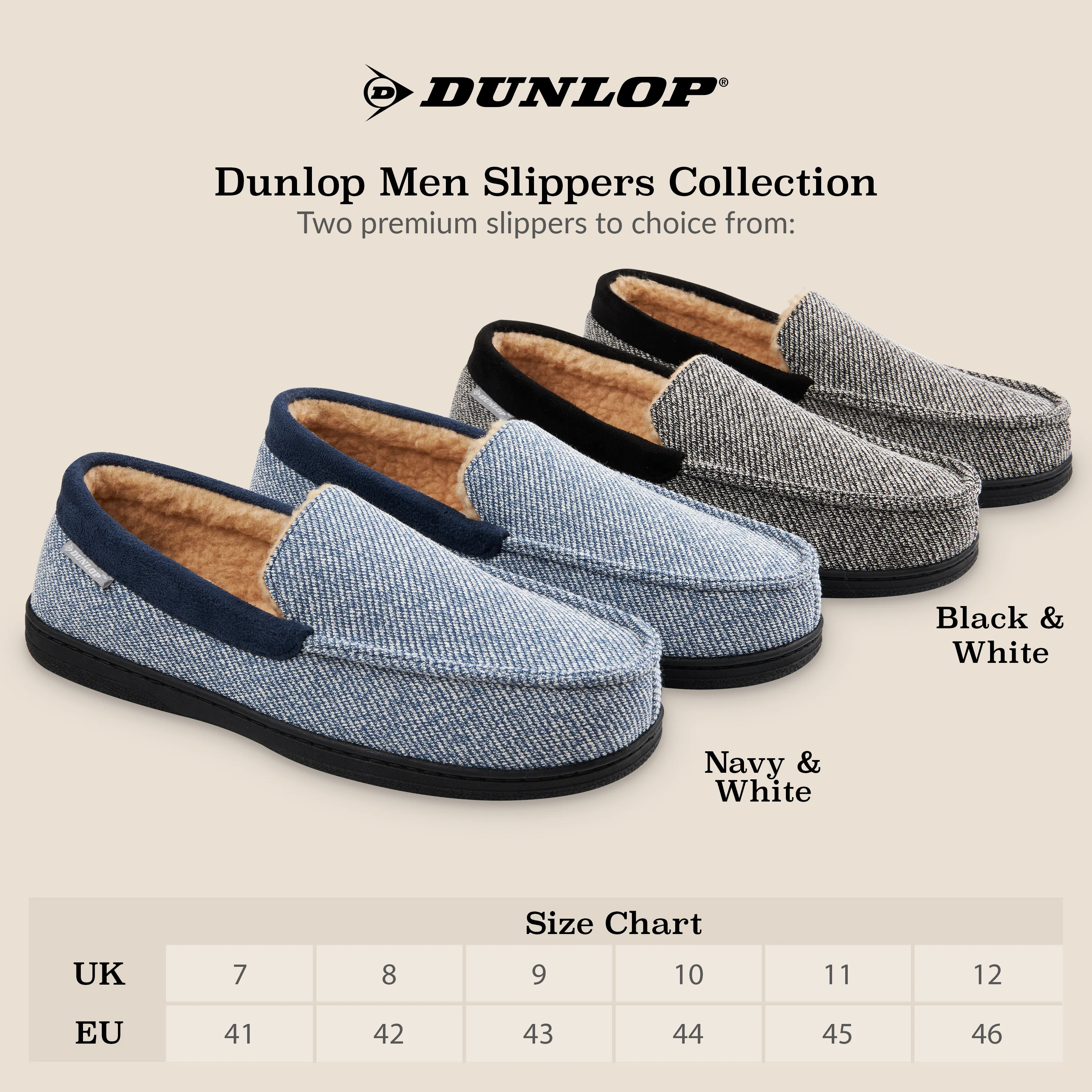 Dunlop Moccasins Slippers for Men With Rubber Sole - Image 7