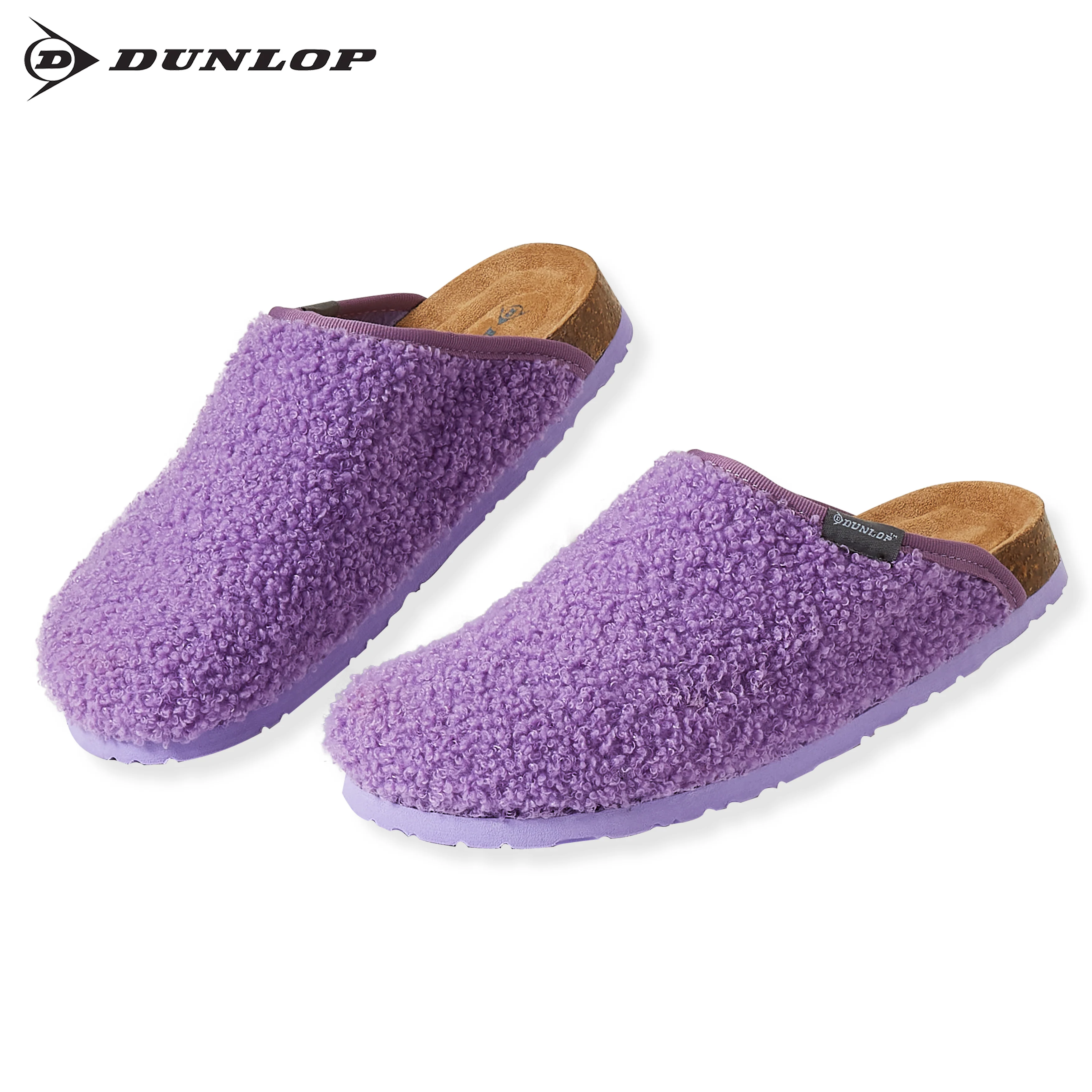 DUNLOP Slippers Warm Fuzzy Slip On Clog Slippers Comfy Mule House Shoes - Womens - Image 11