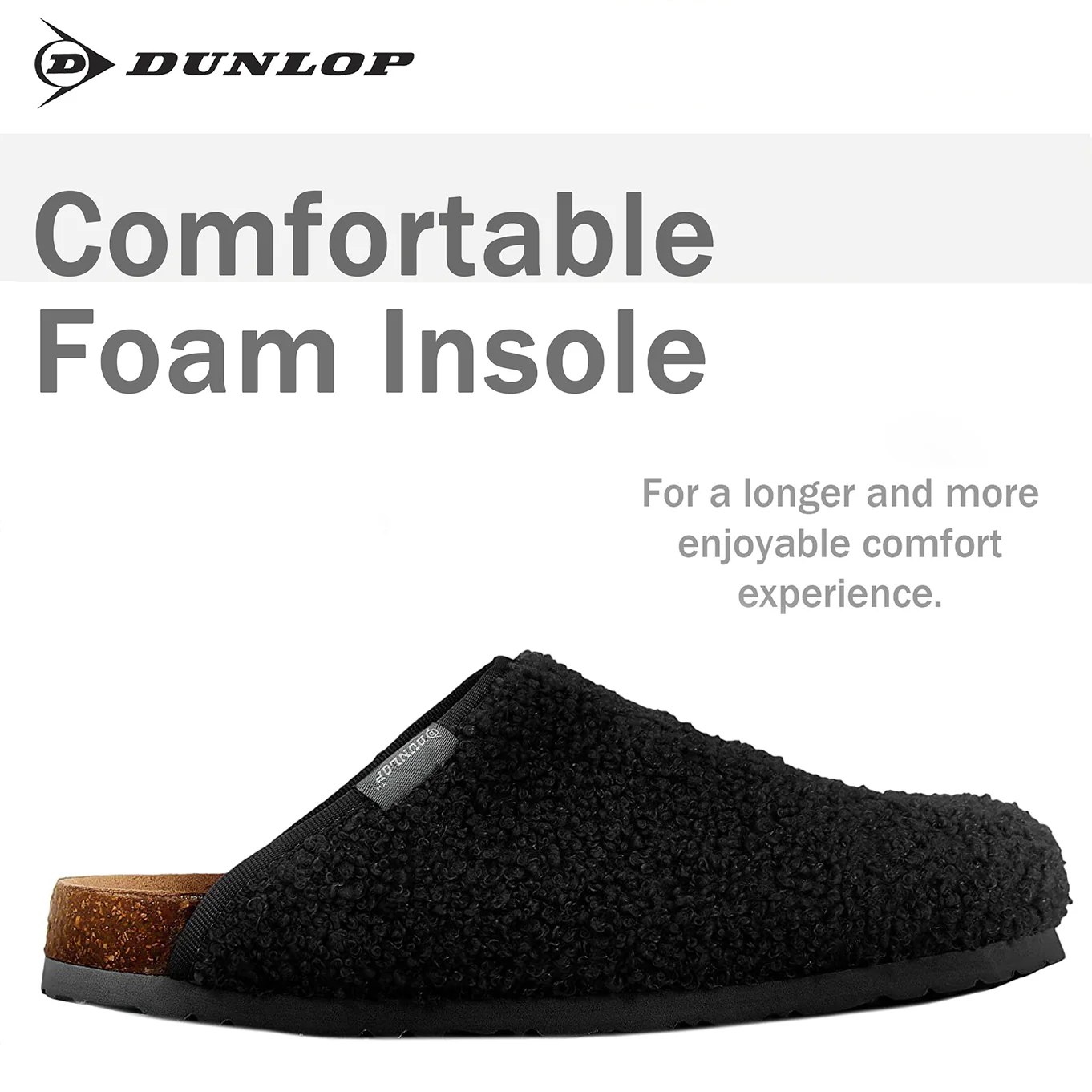 DUNLOP Slippers Warm Fuzzy Slip On Clog Slippers Comfy Mule House Shoes - Womens - Image 2