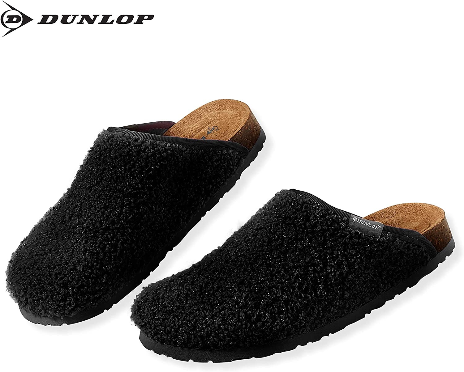 DUNLOP Slippers Warm Fuzzy Slip On Clog Slippers Comfy Mule House Shoes - Womens - Image 5