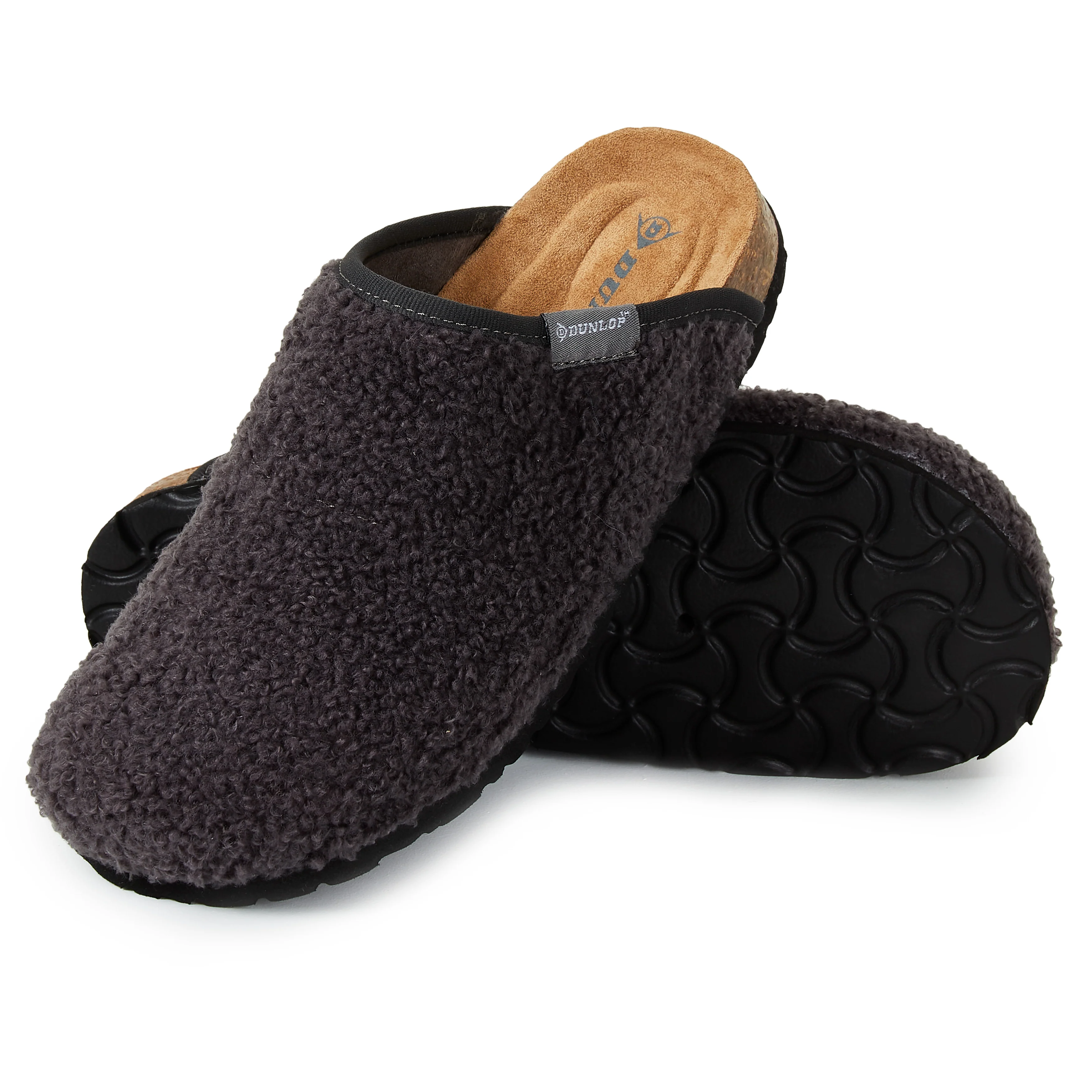 DUNLOP Slippers Warm Fuzzy Slip On Clog Slippers Comfy Mule House Shoes - Womens - Image 8