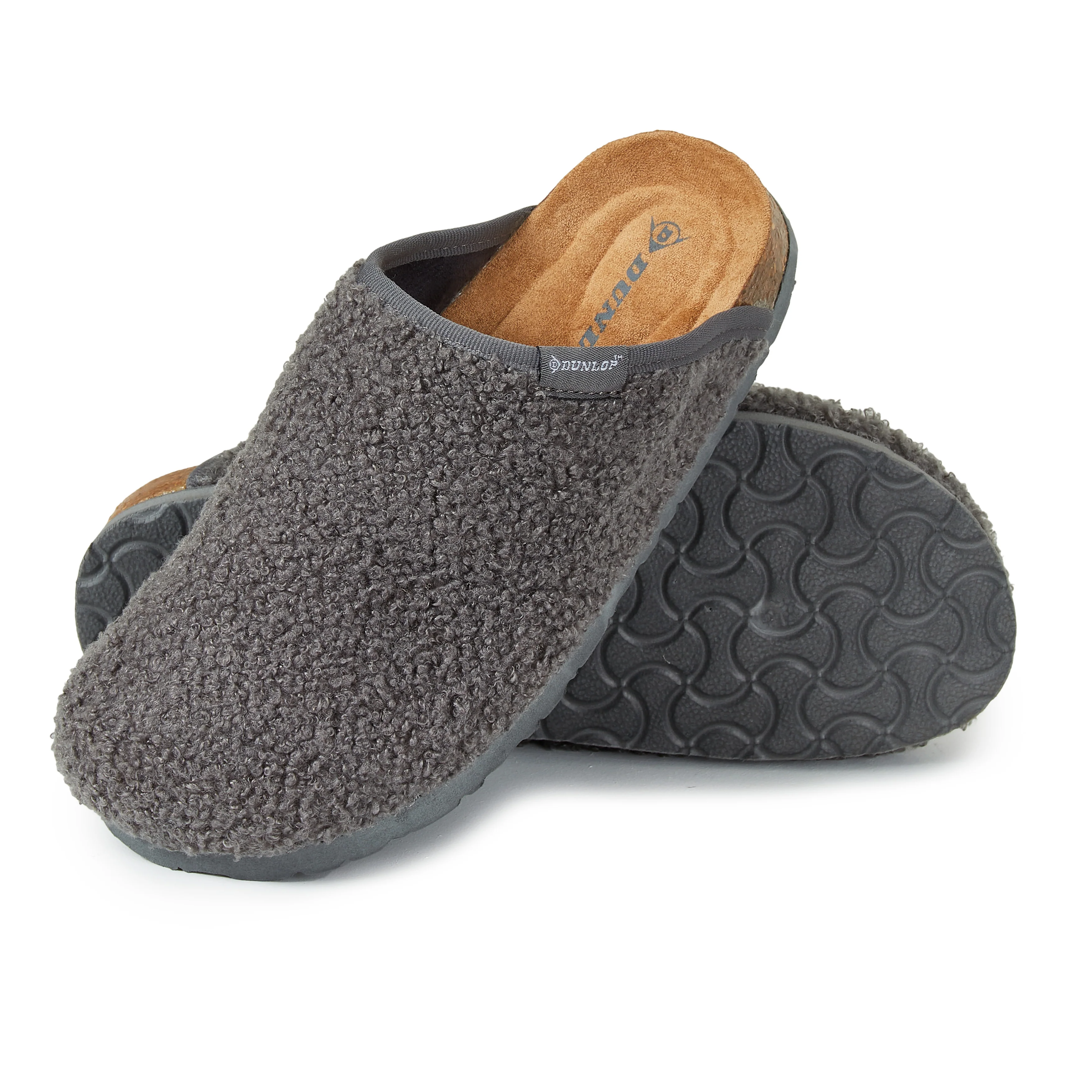 DUNLOP Slippers Warm Fuzzy Slip On Clog Slippers Comfy Mule House Shoes - Womens - Image 9