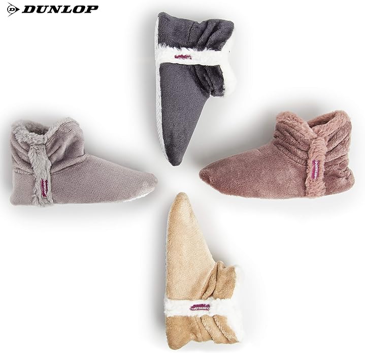 DUNLOP Women Bootie Slippers, Ladies Quality Ankle Slippers Memory Foam - Image 6