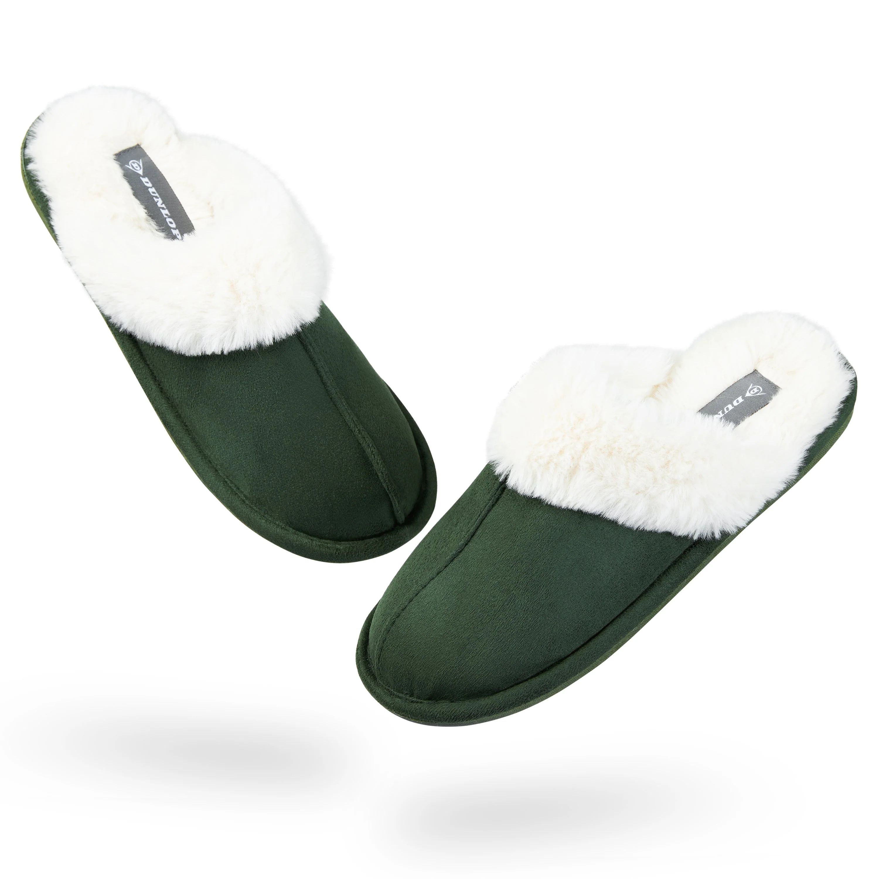 Dunlop Womens Slippers, Memory Foam Fluffy Slip On House Shoes - Image 12