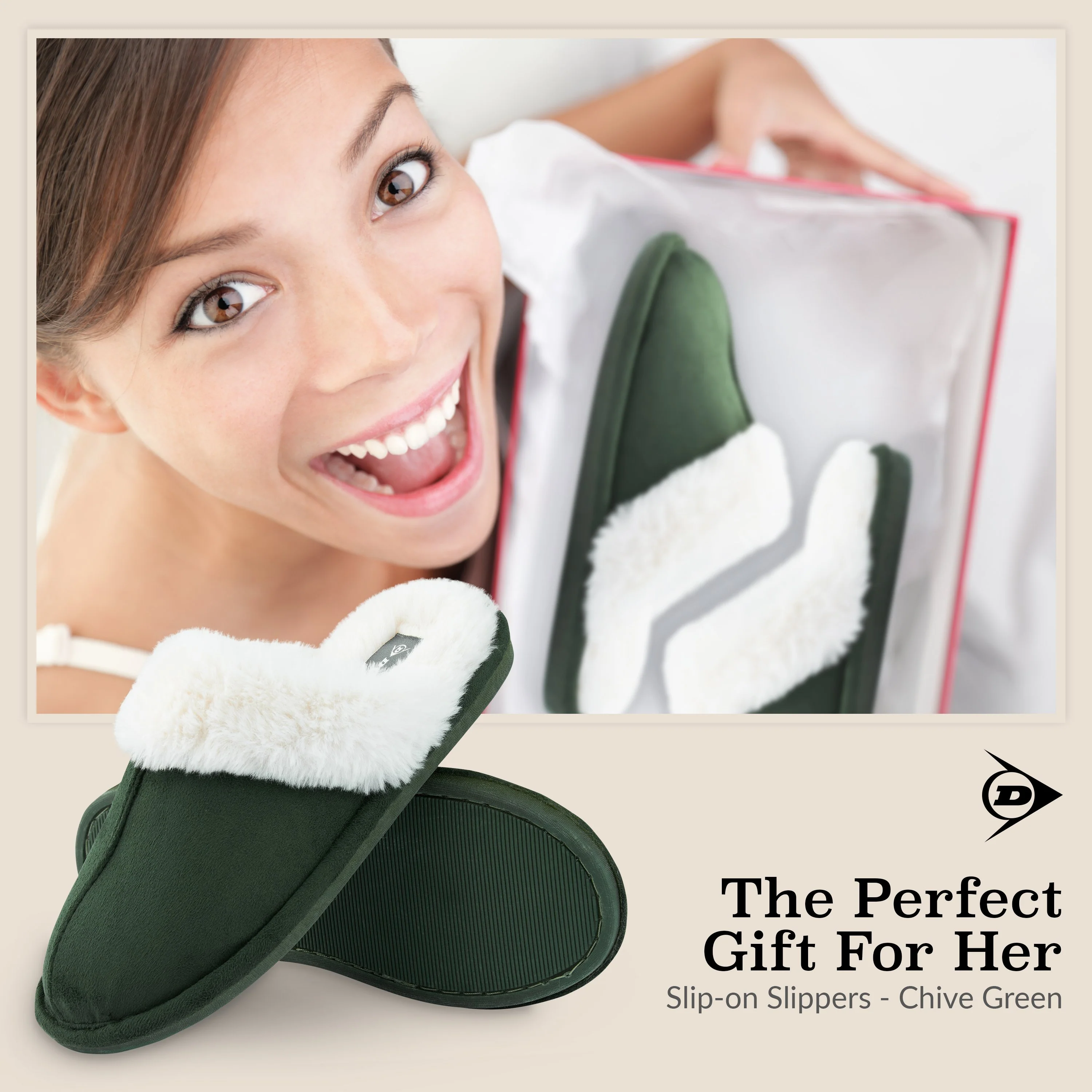 Dunlop Womens Slippers, Memory Foam Fluffy Slip On House Shoes - Image 13