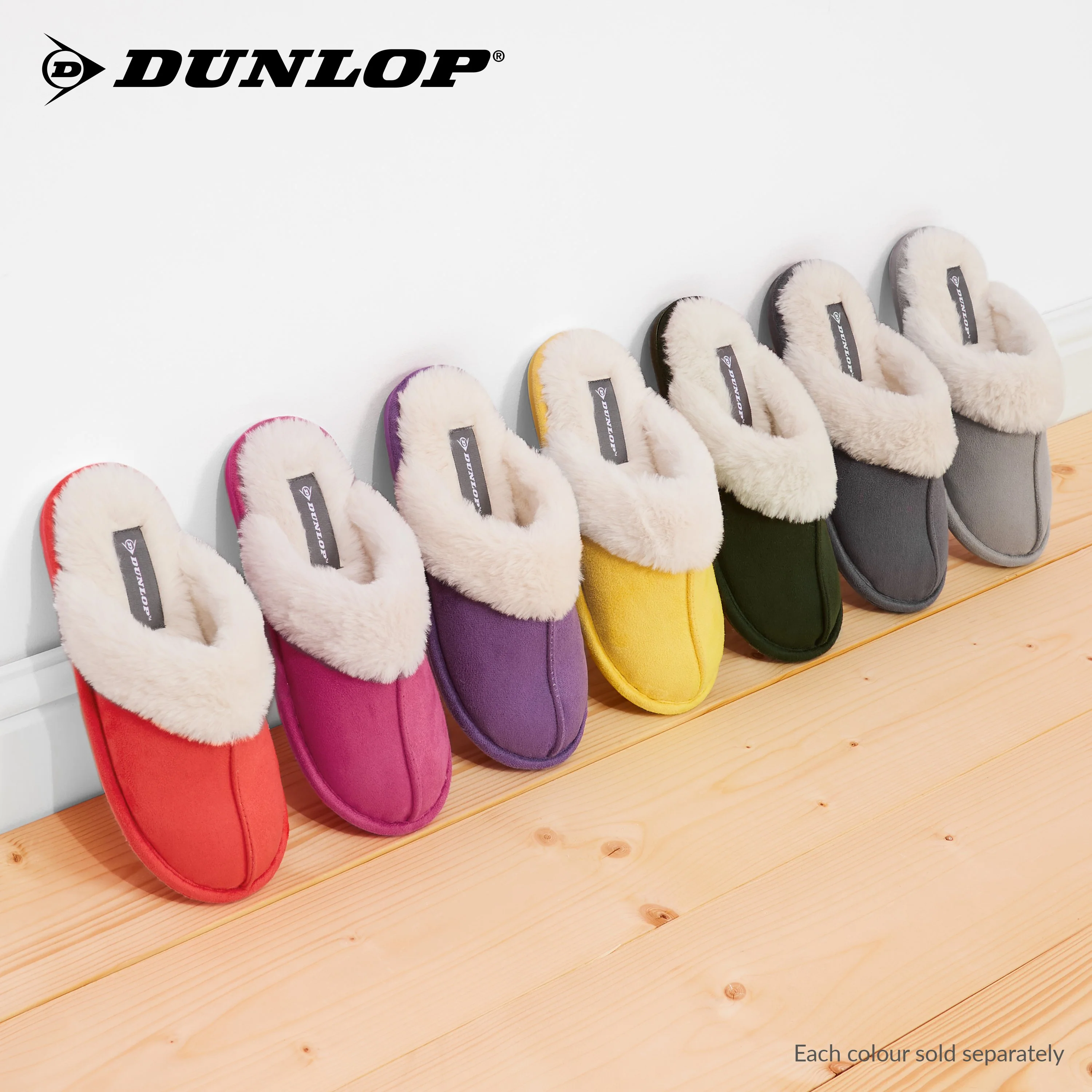 Dunlop Womens Slippers, Memory Foam Fluffy Slip On House Shoes - Image 25