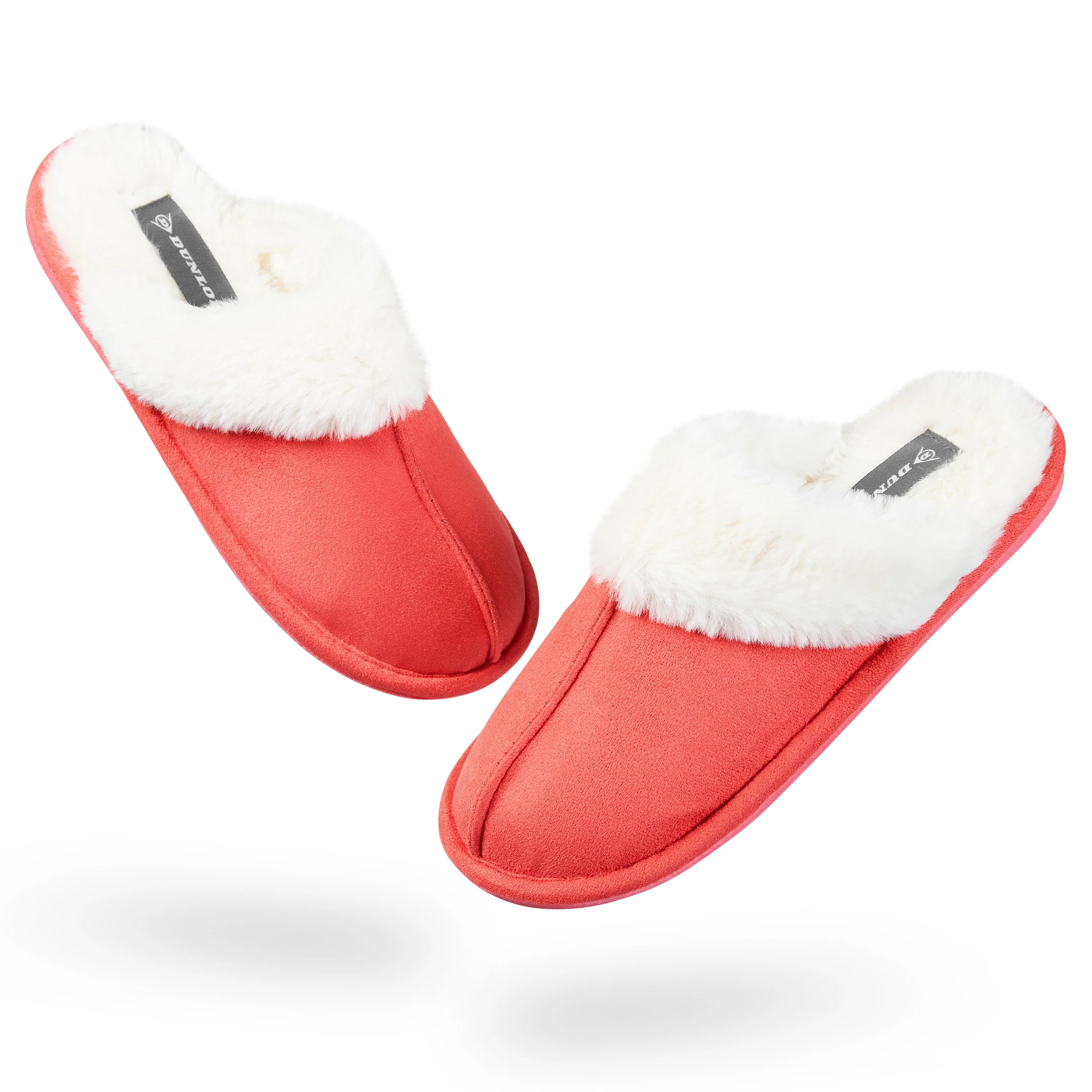 Dunlop Womens Slippers, Memory Foam Fluffy Slip On House Shoes - Image 26