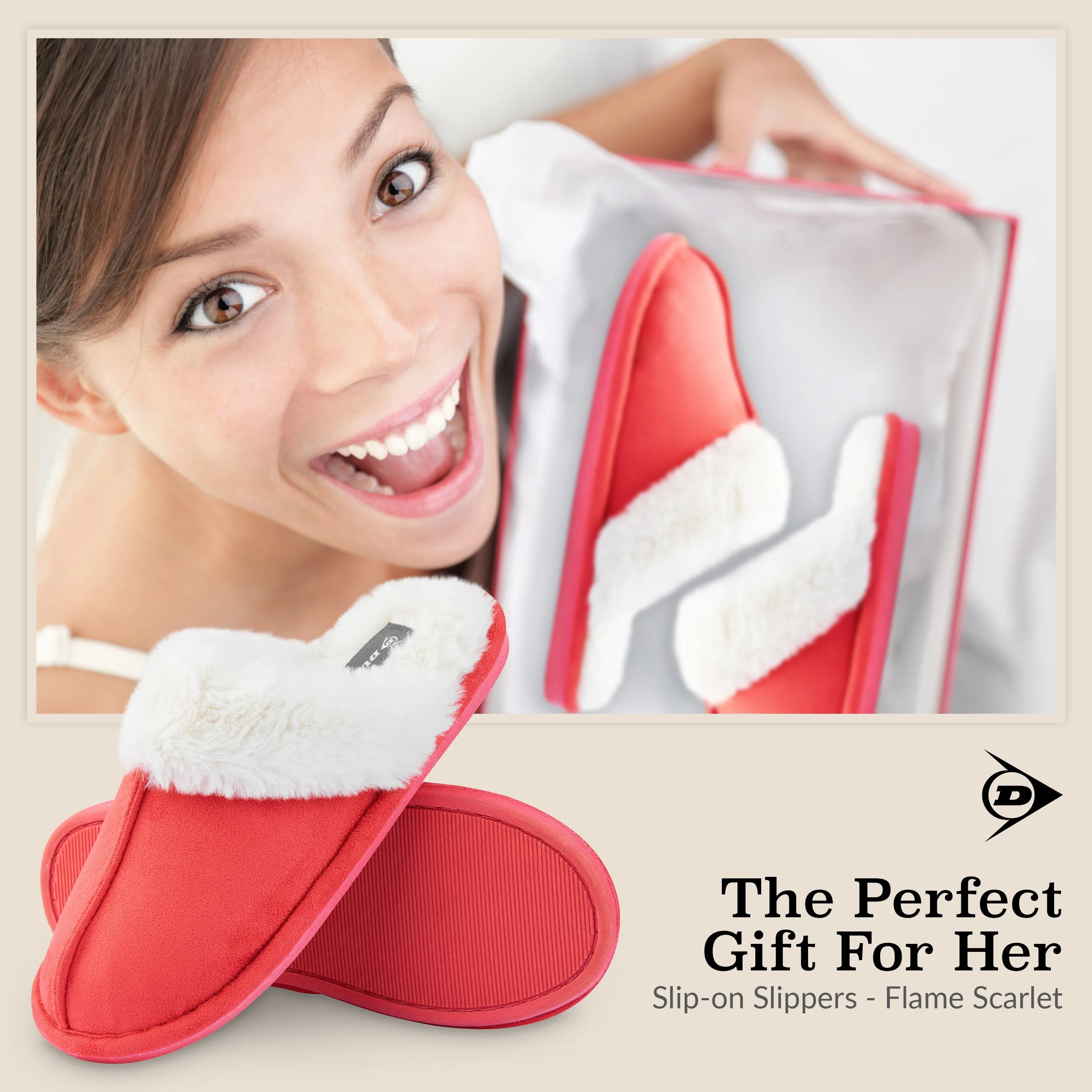 Dunlop Womens Slippers, Memory Foam Fluffy Slip On House Shoes - Image 27