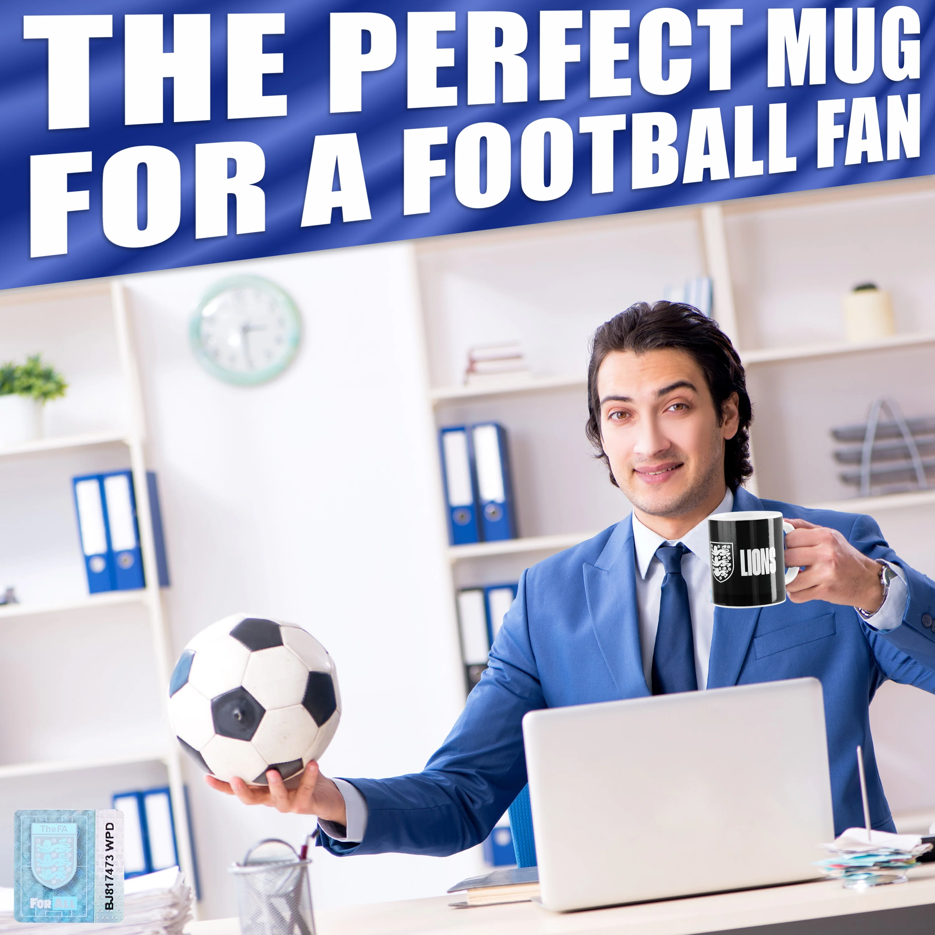 England FA Coffee Mug, 320ml Ceramic Heat Colour Changing Mug Supporters' Gear - Football Gifts - Image 2