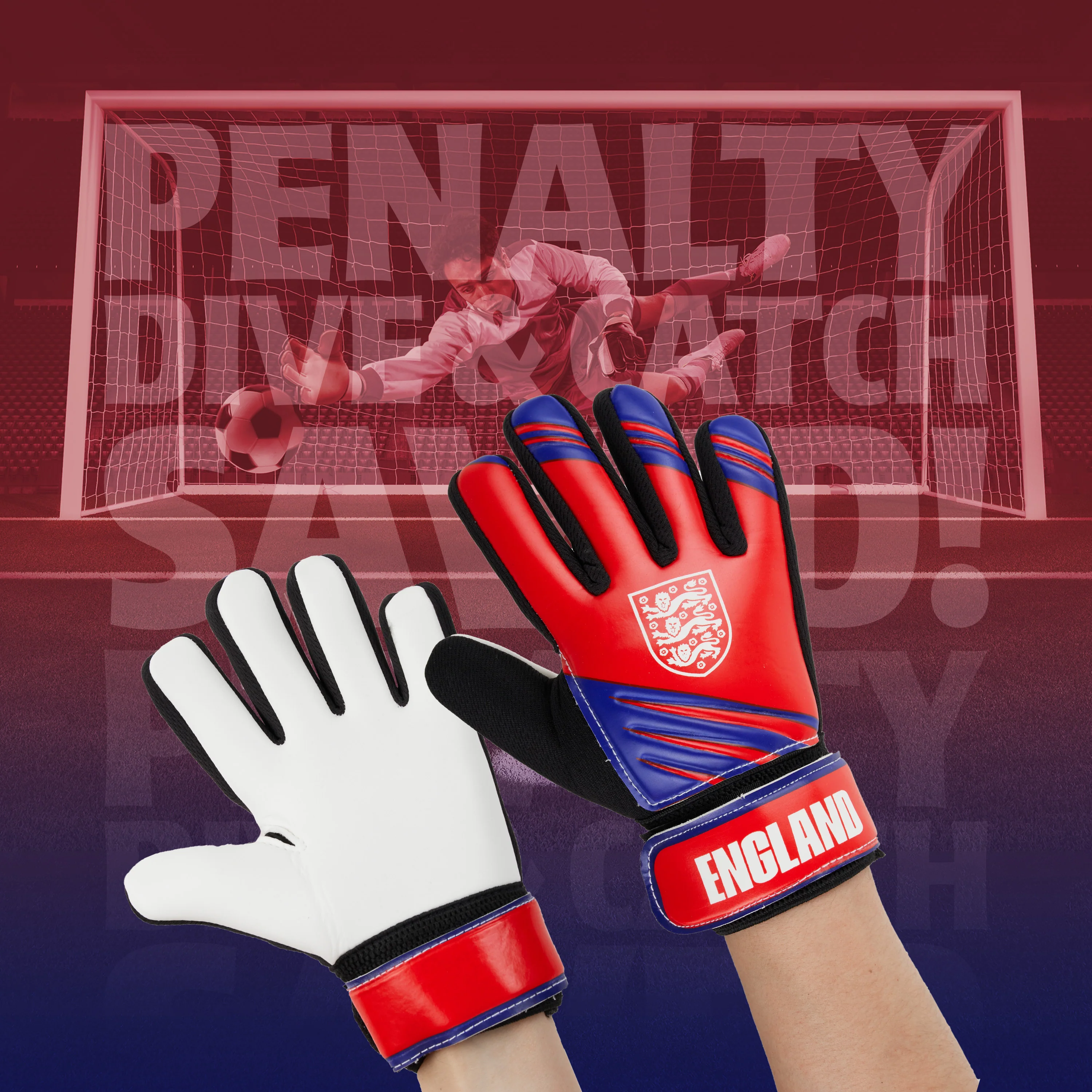 England FA Goalkeeper Gloves for Kids and Teenagers - Size 7 - Image 3