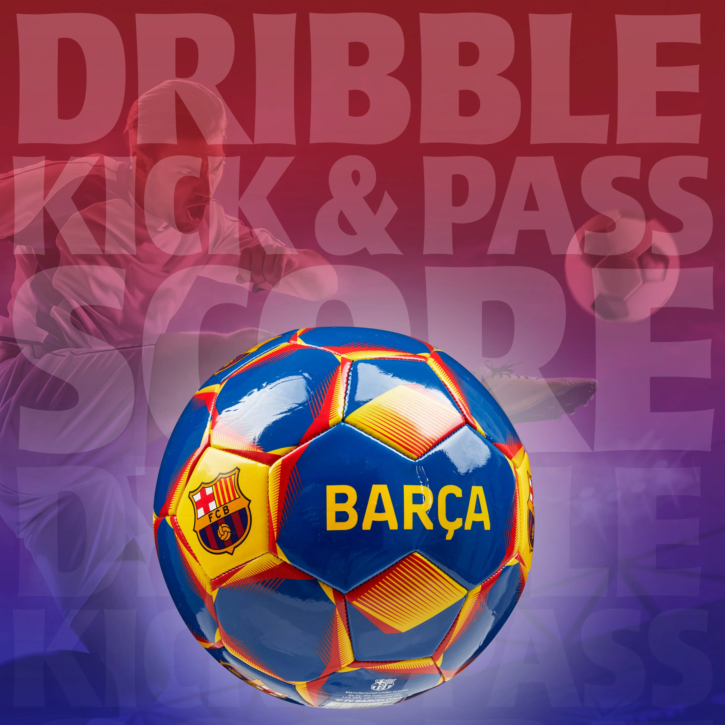 FC Barcelona Football - Soccer Ball for Adults & Teenagers - Size 4 - Image 3