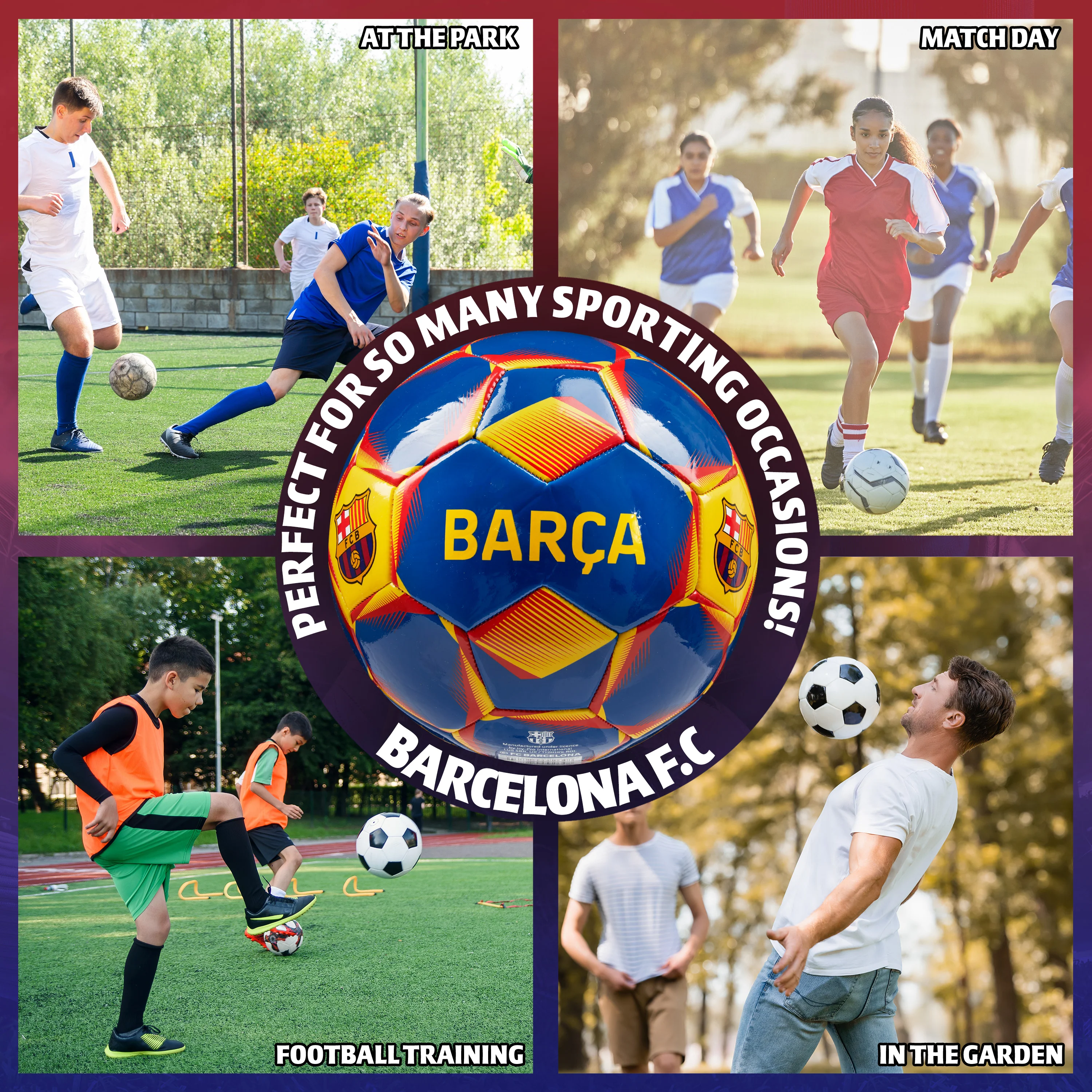 FC Barcelona Football - Soccer Ball for Adults & Teenagers - Size 4 - Image 4