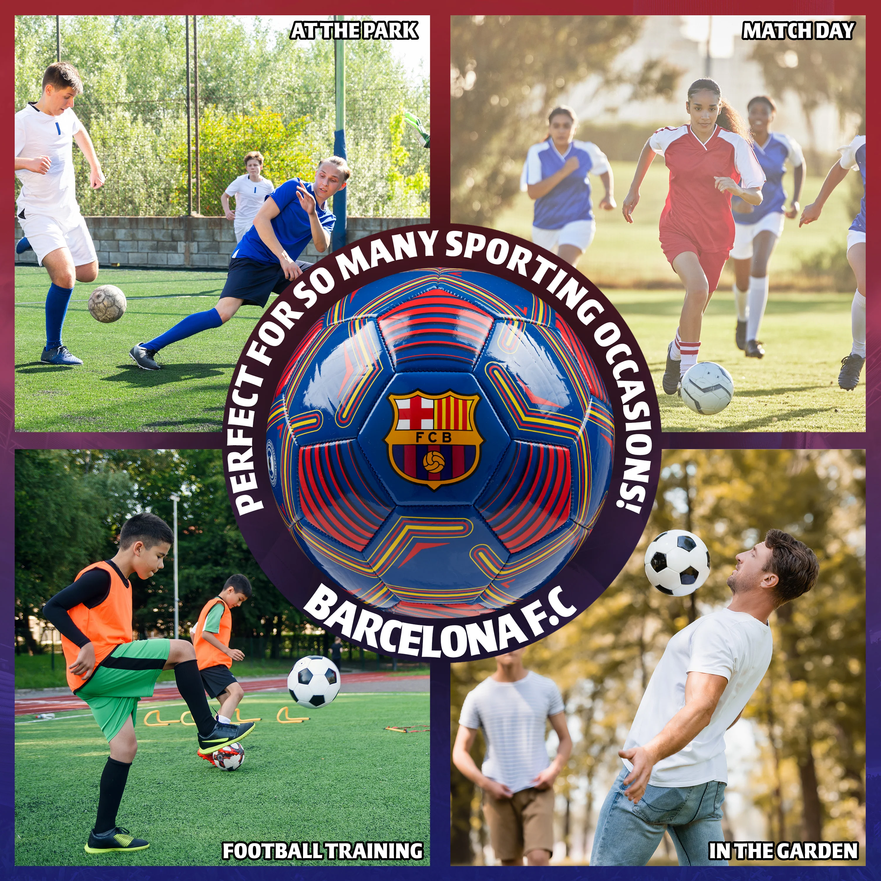 FC Barcelona Football - Soccer Ball for Adults & Teenagers - Size 3 - Image 4