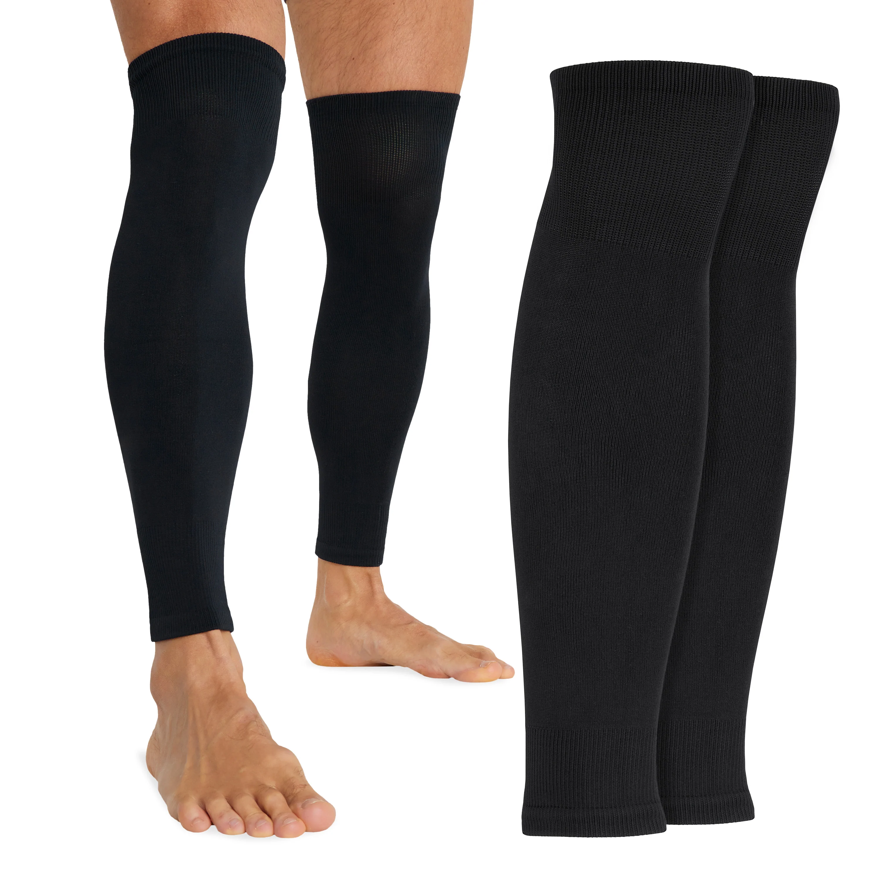 Football Sock Sleeves for Men and Teenagers - Leg Warmers Shin Guard Sleeves - Image 20