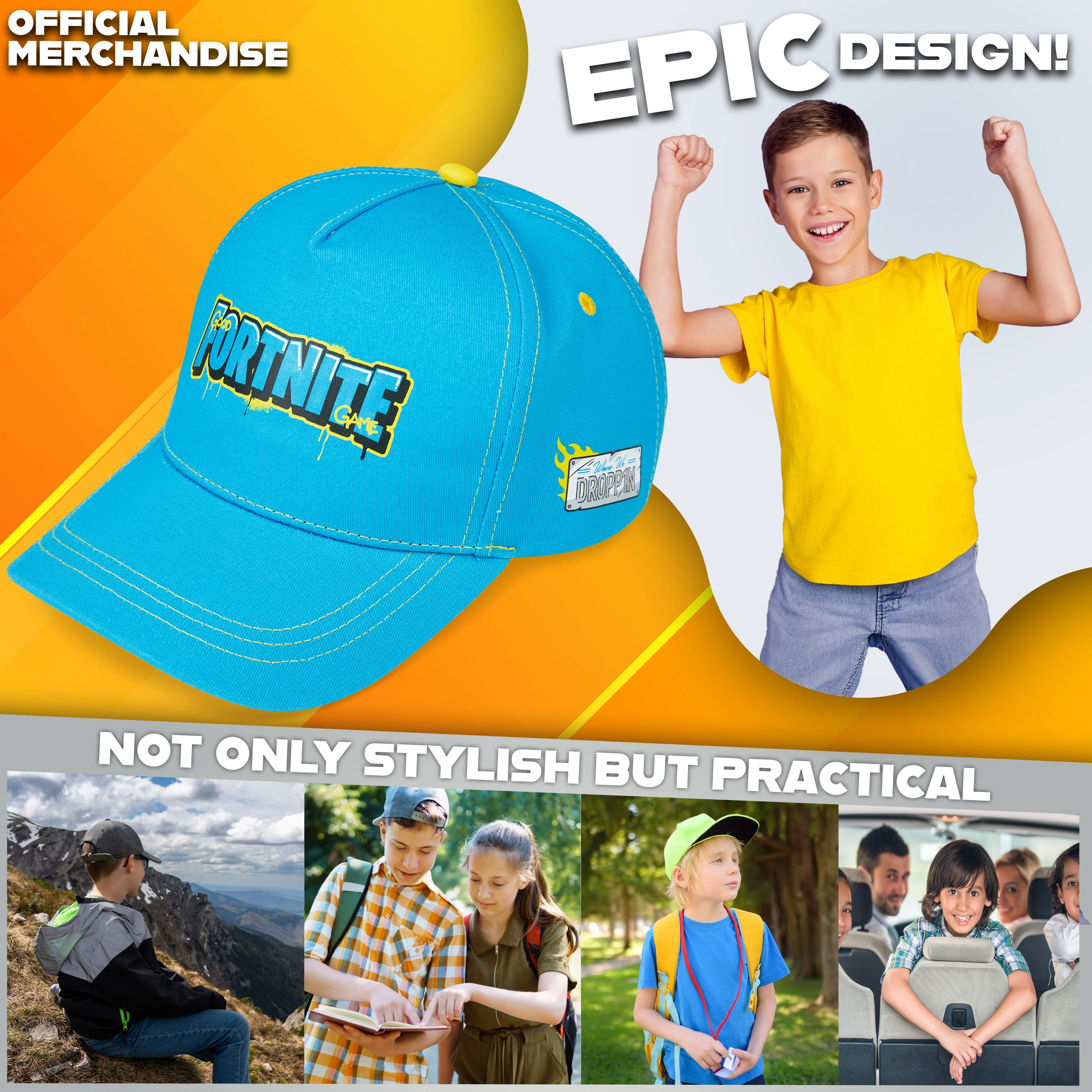 Fortnite Baseball Cap for Kids Teens Peaked Cap Lightweight Sun Hat - Image 3