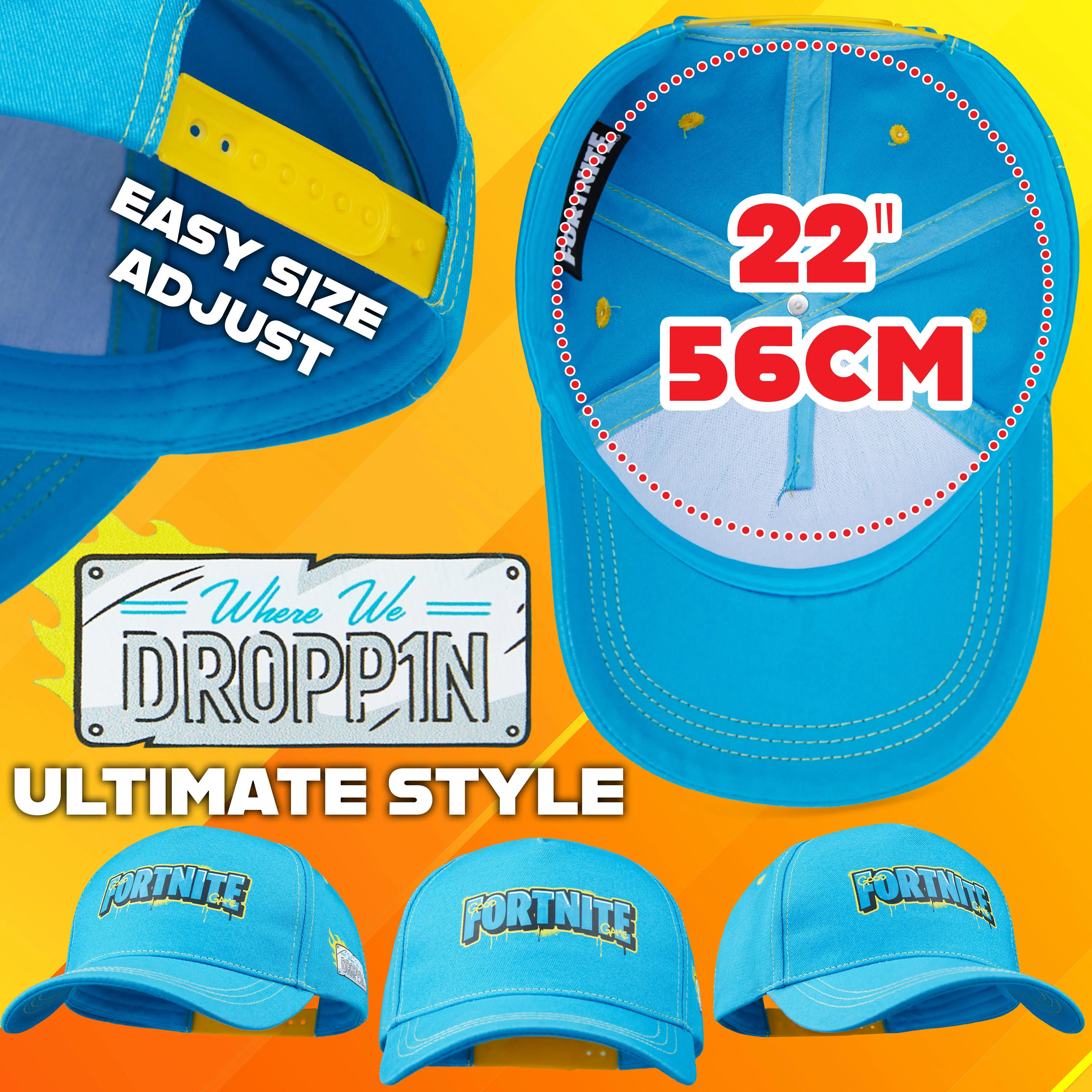 Fortnite Baseball Cap for Kids Teens Peaked Cap Lightweight Sun Hat - Image 6