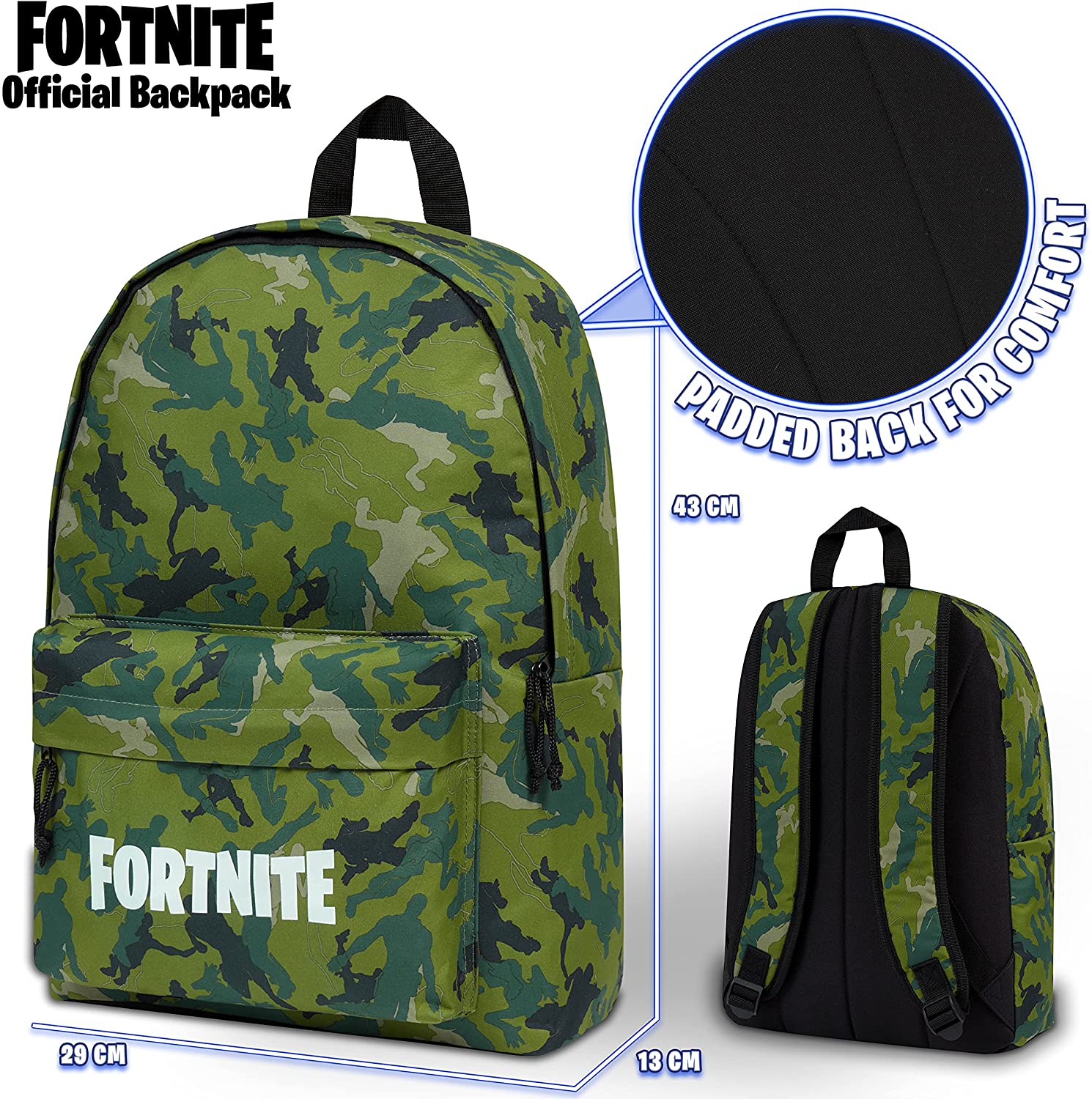 Fortnite Green Backpack, School Bag, Large Rucksack for Kids, Fortnite Gifts for Boys - Image 6