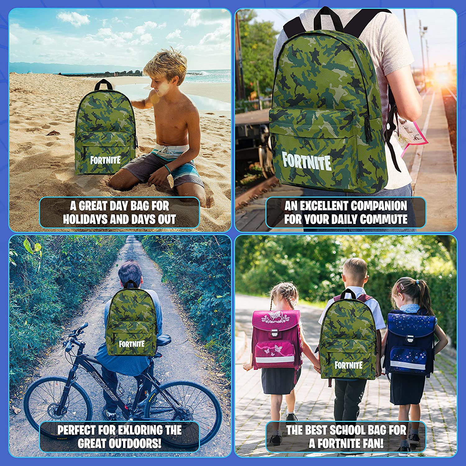 Fortnite Green Backpack, School Bag, Large Rucksack for Kids, Fortnite Gifts for Boys - Image 7