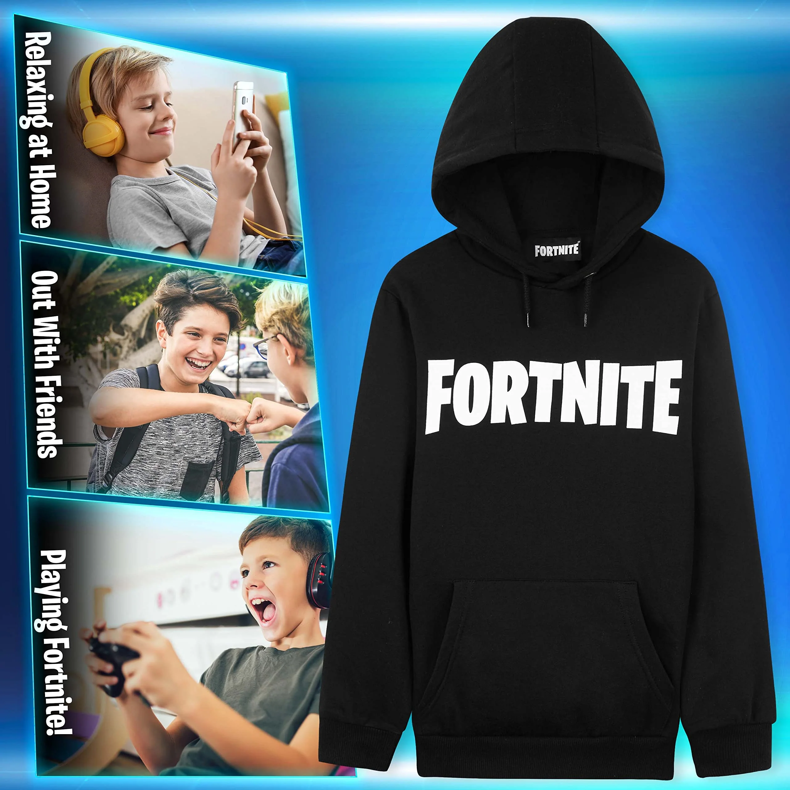 Fortnite Hoodie For Boys, Kids Gaming Jumper, Official Gifts For Boys - Image 4
