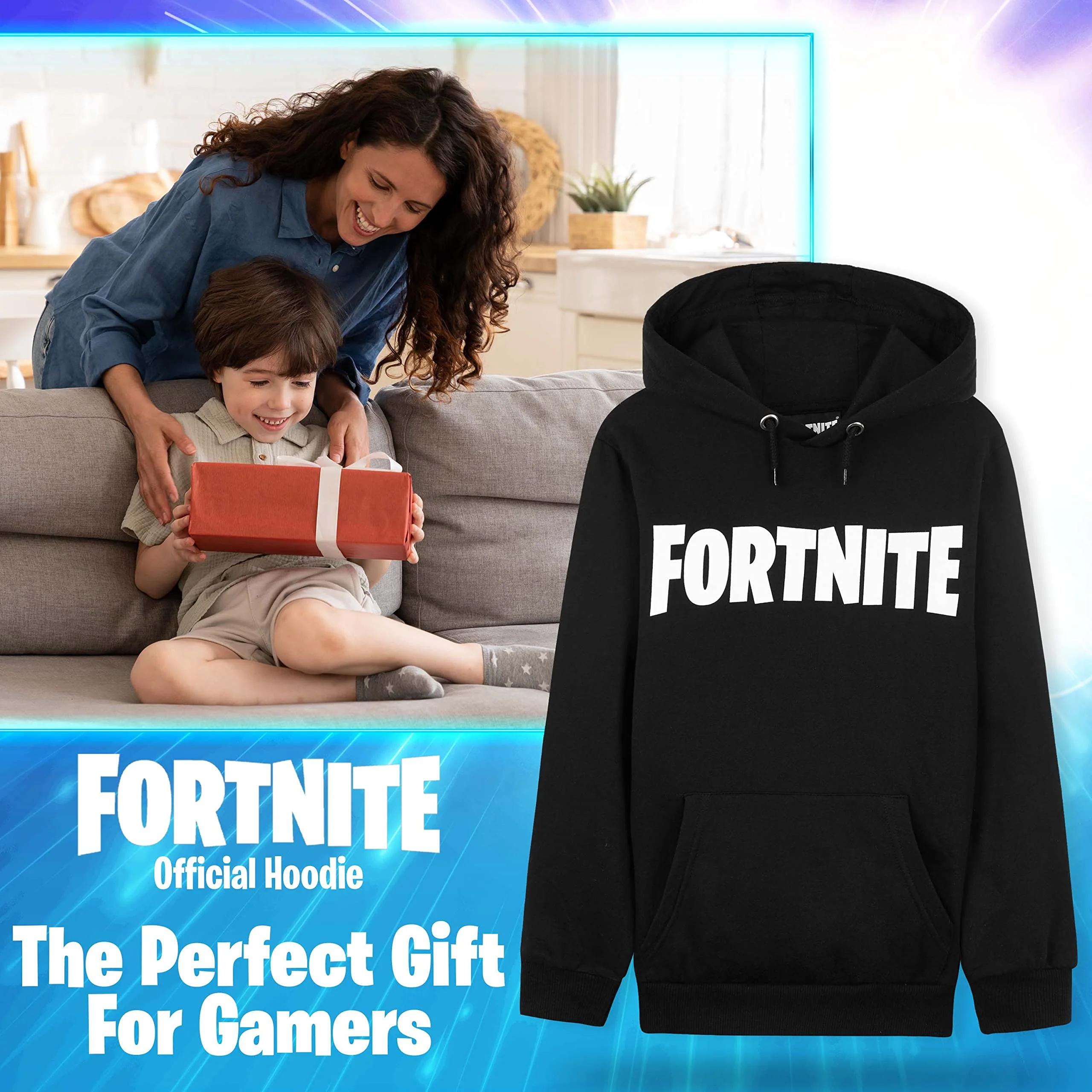 Fortnite Hoodie For Boys, Kids Gaming Jumper, Official Gifts For Boys - Image 6