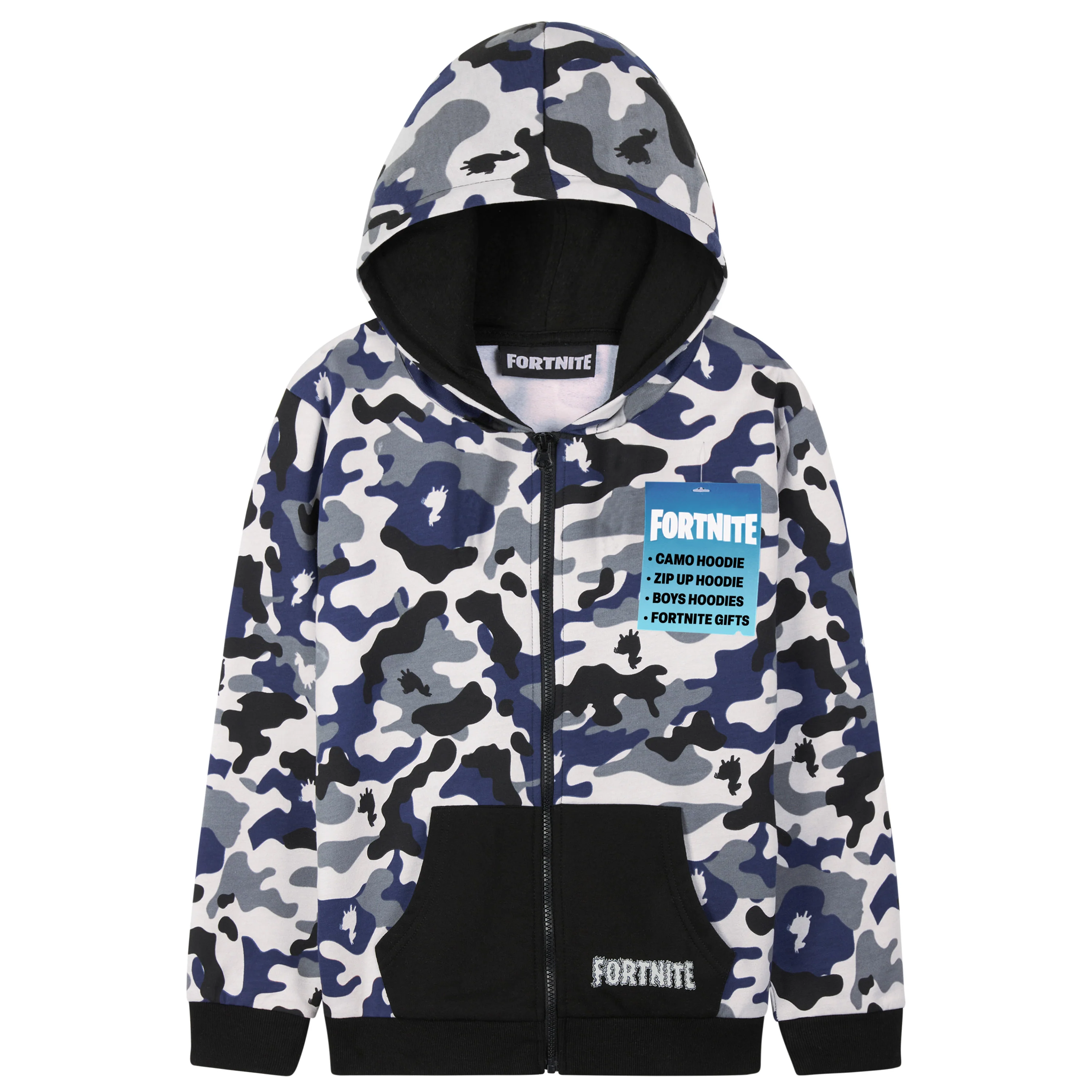 Fortnite Hoodie for Boys Teenagers Zip Up Jacket Warm Hooded Pullover Cosy Zipped Long Sleeve Gaming Sweater Casual Fashion Gaming Gifts for Boys