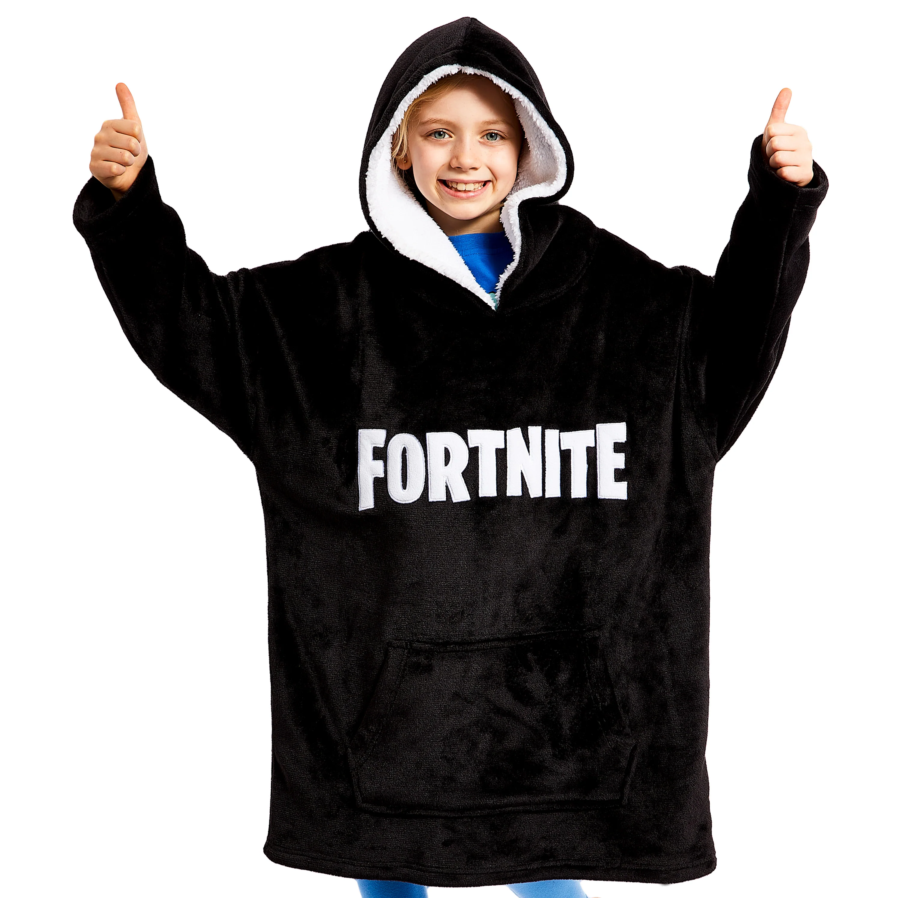 Fortnite Oversized Hoodie Blankets for Boys Fleece Extra Long Warm Wearable Hooded Poncho for Kids and Teens 14+, Gamers Gifts - Image 7