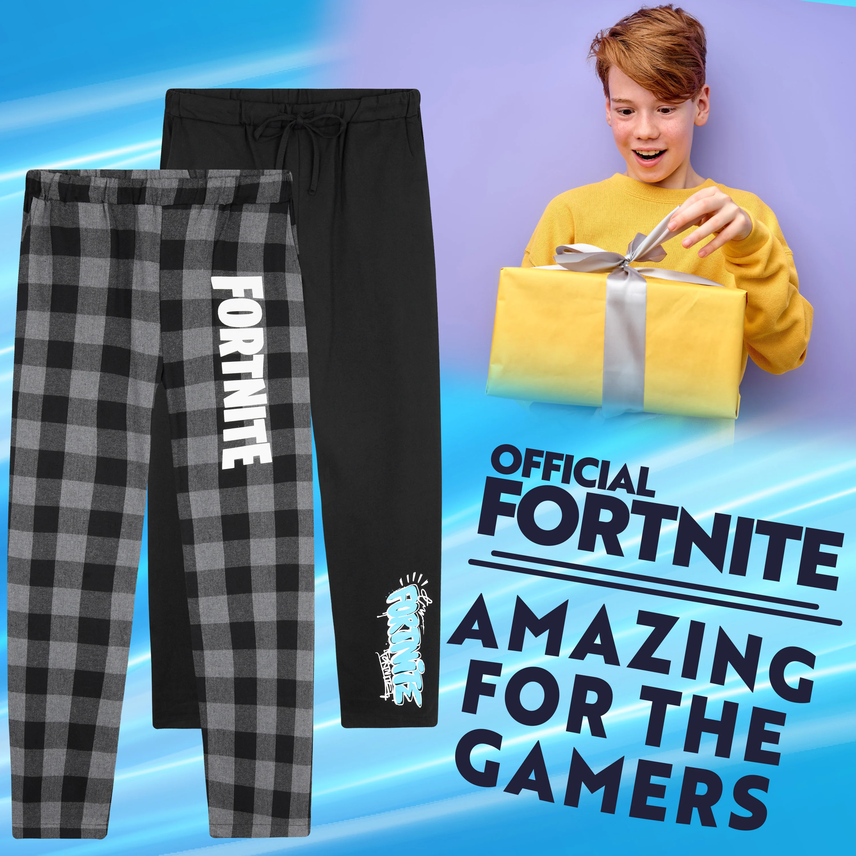 Fortnite Pyjama Bottoms Boys Teenagers Pack of 2 Lounge Pants, Loungewear Comfy Nightwear - Gifts for Gamers - Image 2