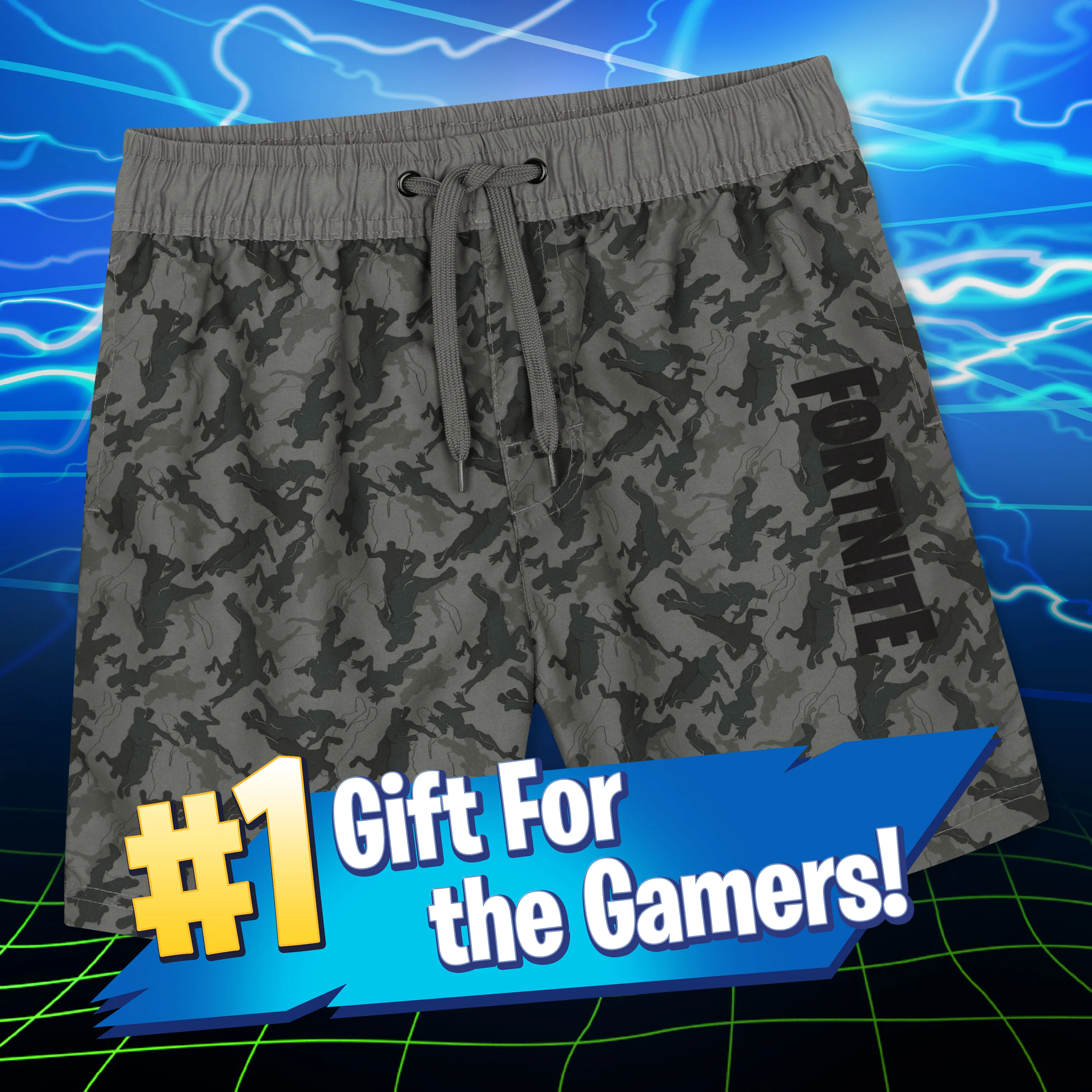Fortnite Swim Shorts Trunks with Emote Print & Elasticated Waist for Boys Teens - Image 3