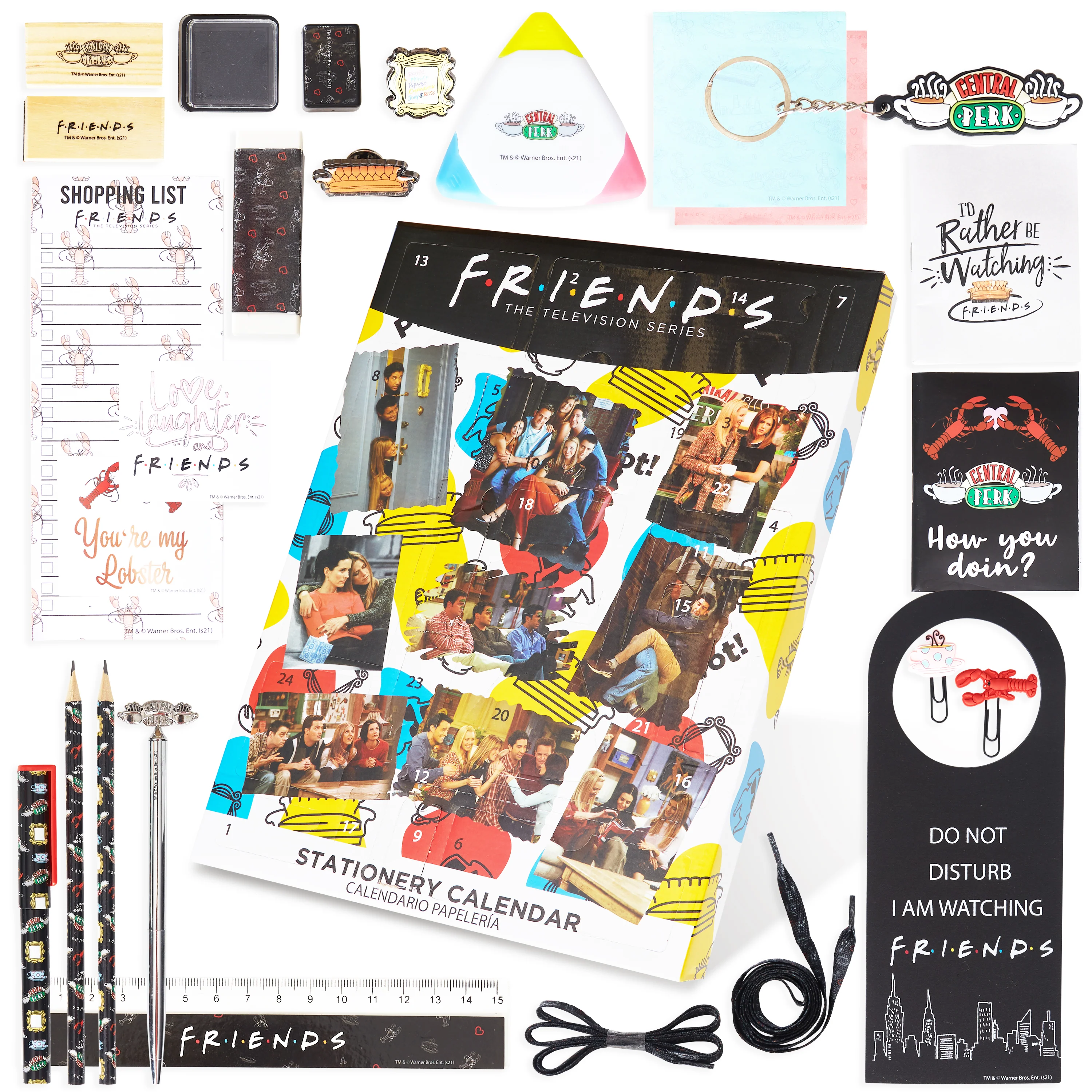 Friends Advent Calendar 2025 for Women Teenagers Kids - Stationery or Jewellery Advent Calendar Official Merchandise (Multi Stationery)