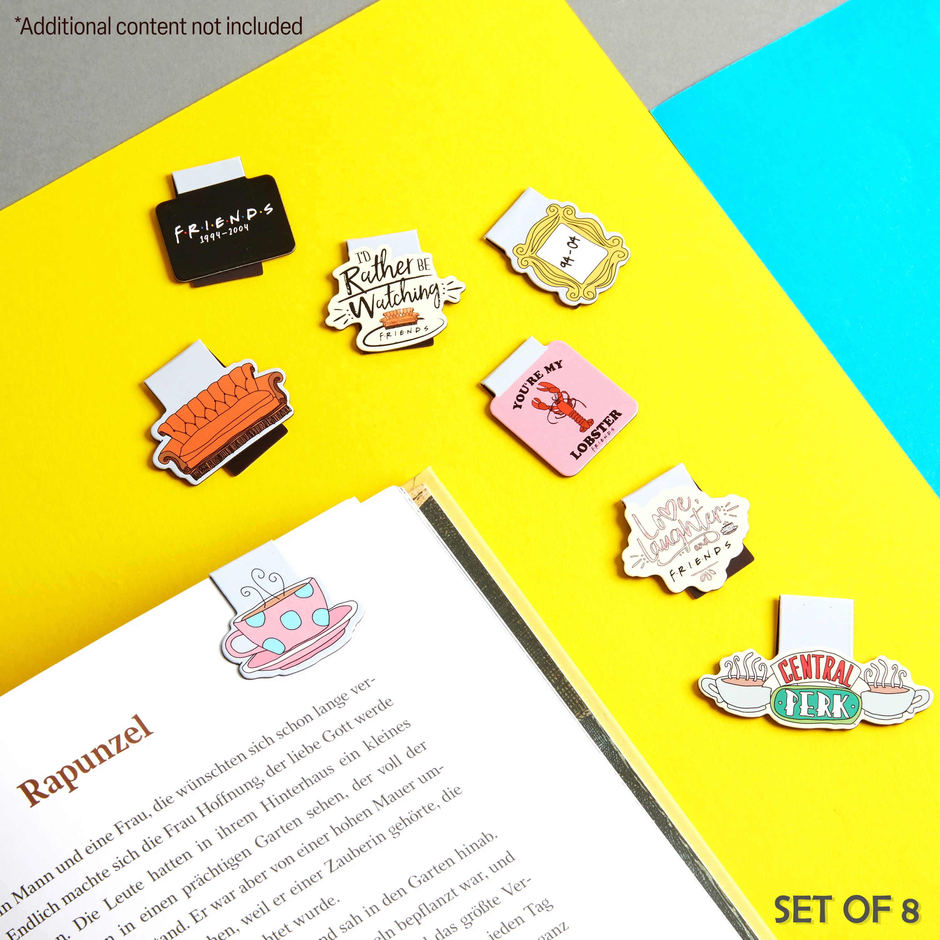 FRIENDS Magnetic Bookmark Page Clip Pack of 8 School Reading Gifts - Image 2